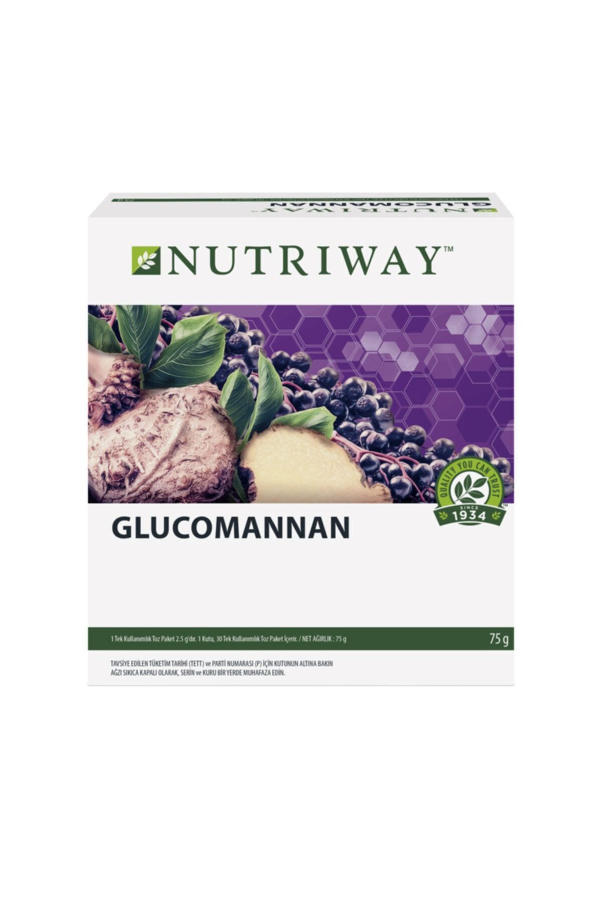 Amway Glucomannan Nutrıway™ Her Pakette 30 X 2,5 Gr Poşet Vardır