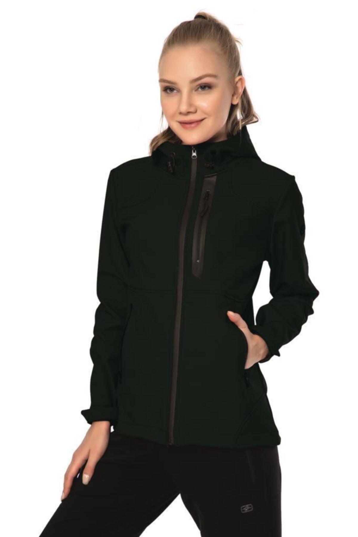 Crozwise Kadın Siyah Mont Softshell 5027 10