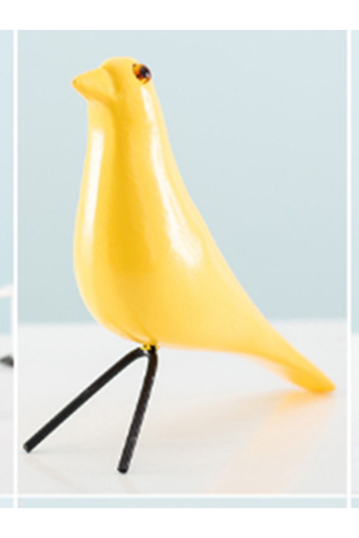 Vox Art - Minimalist Kuş Biblo Heykel Sarı 19x10 Cm (desk-56)