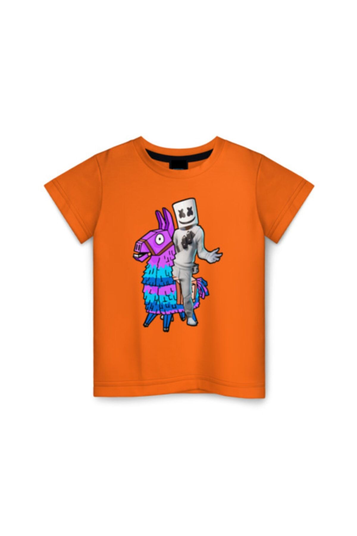 DIGERUI Fortnite Ve Marshmello Karakter Baskılı Pamuklu Cocuk Tişörtü