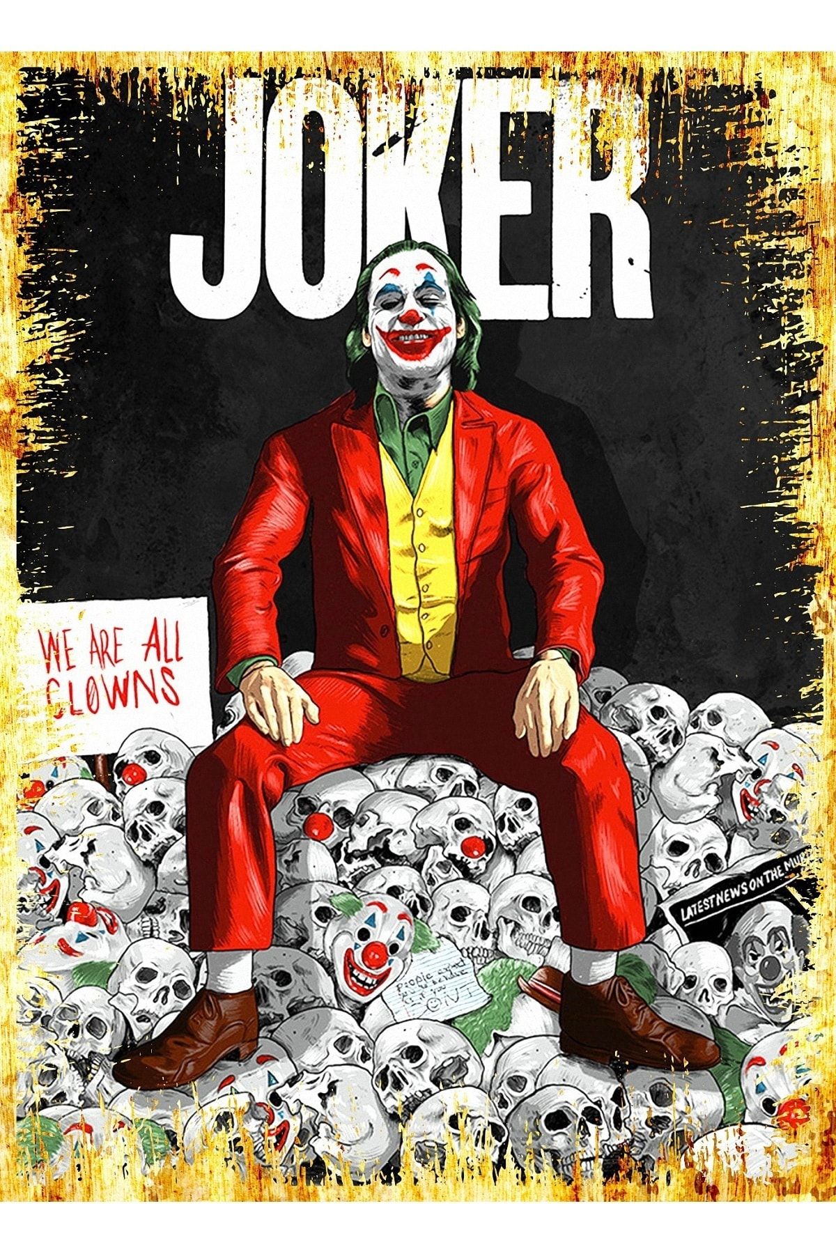 Heybe Tasarım Ahşap Tablo Joker