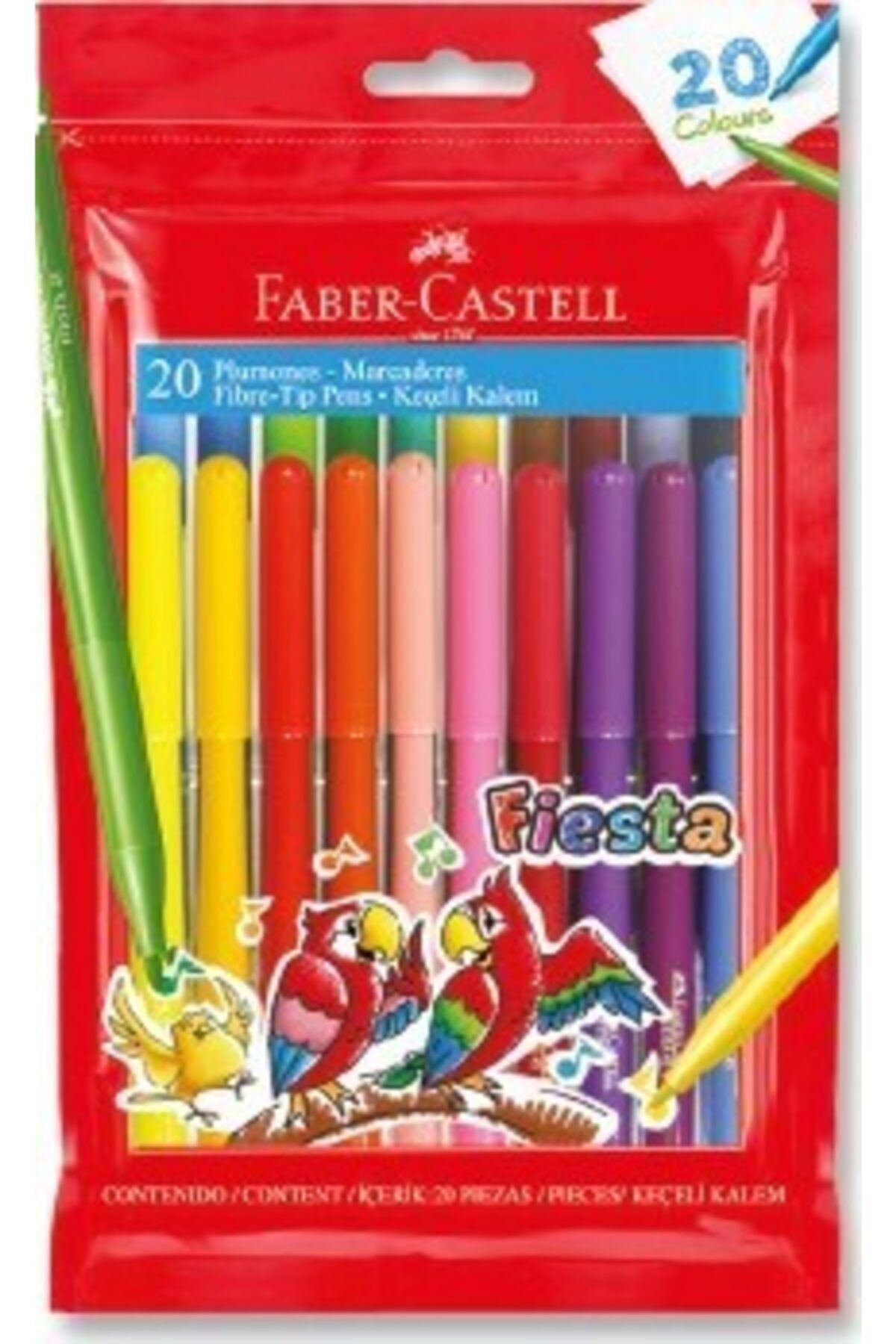 Faber Castell Fiesta Keçeli Kalem 20 Li