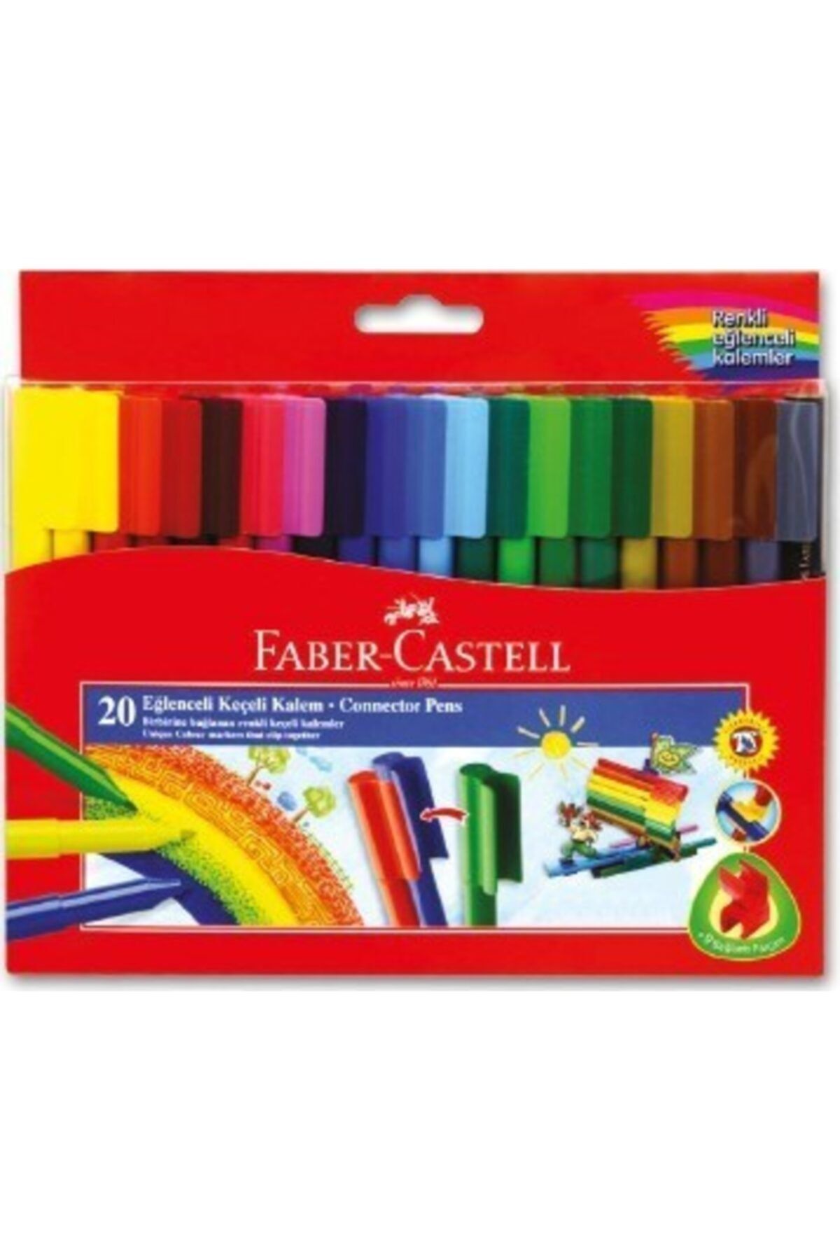 Faber Castell Faber Keçeli Kalem Eğlenceli 20 Renk