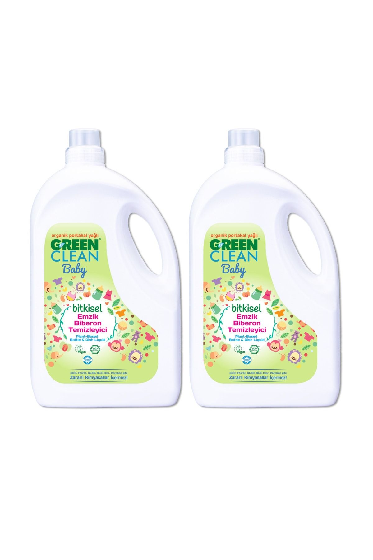Green Clean Baby Organik Portakal Yağlı Bitkisel Emzik Biberon Temizleyici 2,75 L 2'li