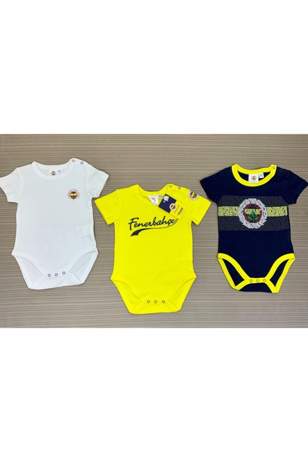Fenerbahçe Fenerbahçe Lisanslı Erkek Bebek 3 Lü Body 1-18 Ay