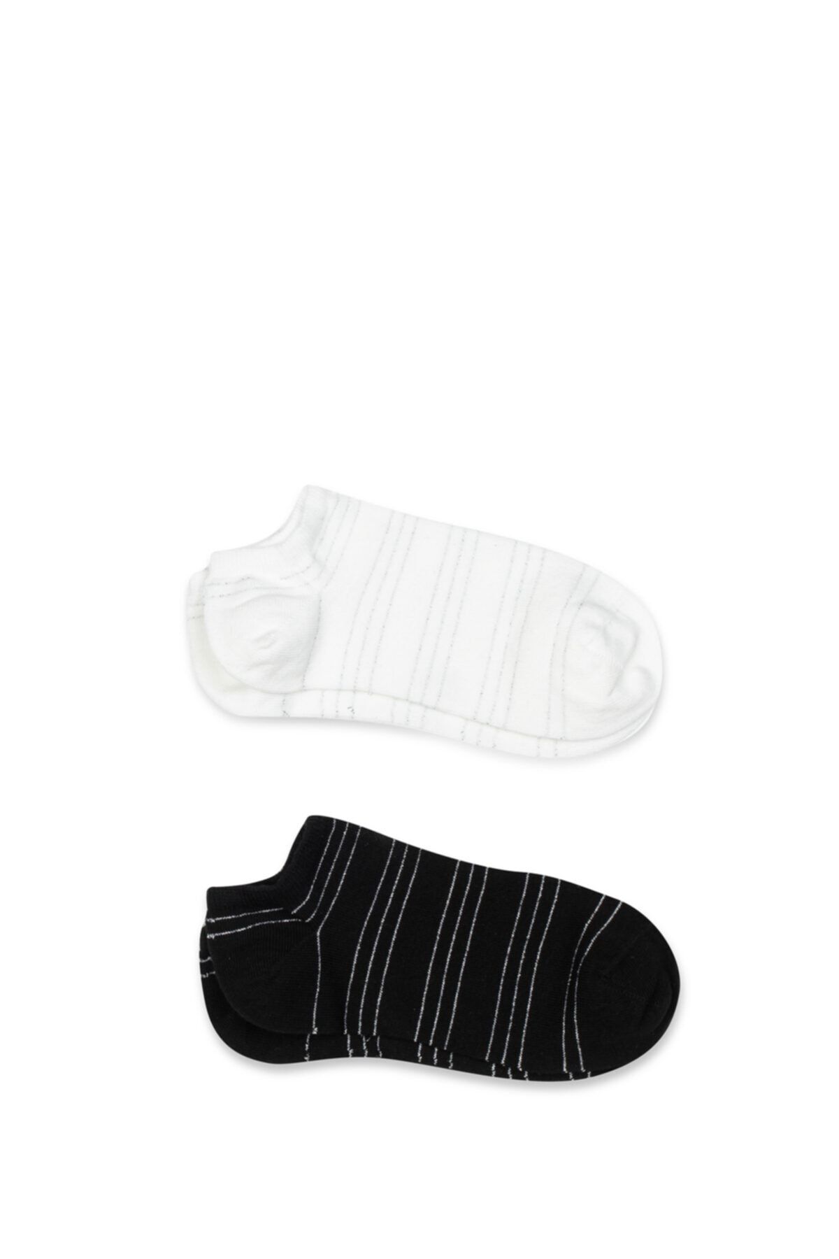 Mavi 2li Siyah Beyaz Patik Çorap Seti 194700-902