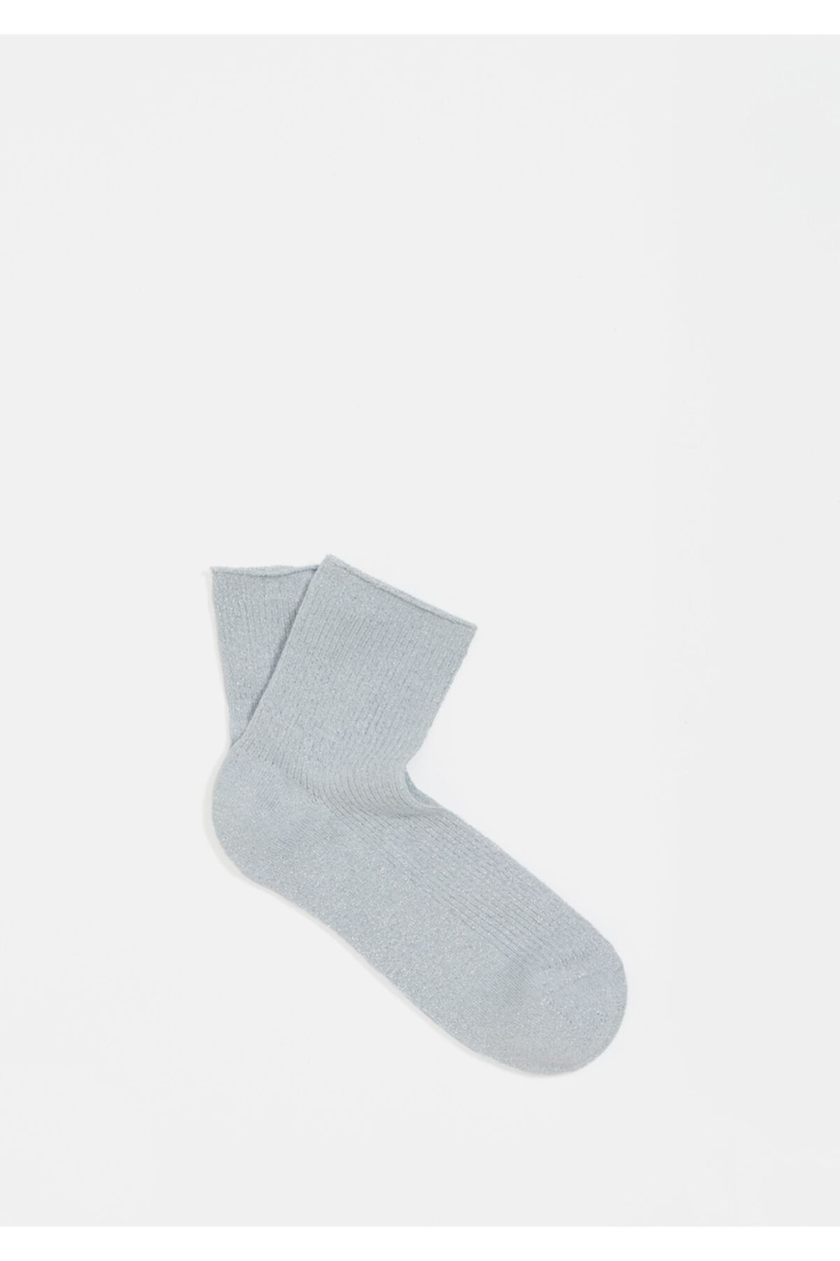 Mavi Simli Soket Çorap