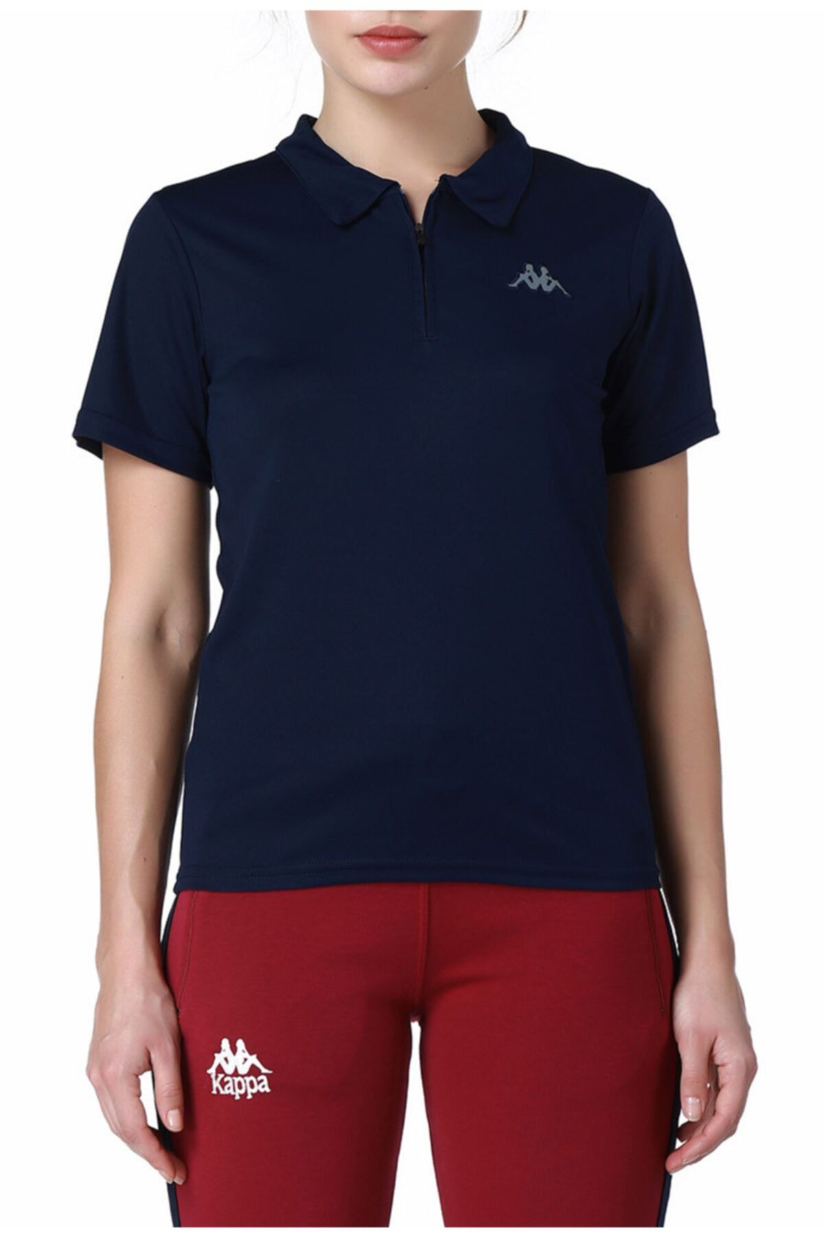 Kappa Kadın Lacivert Polo Slim Fit T-shirt