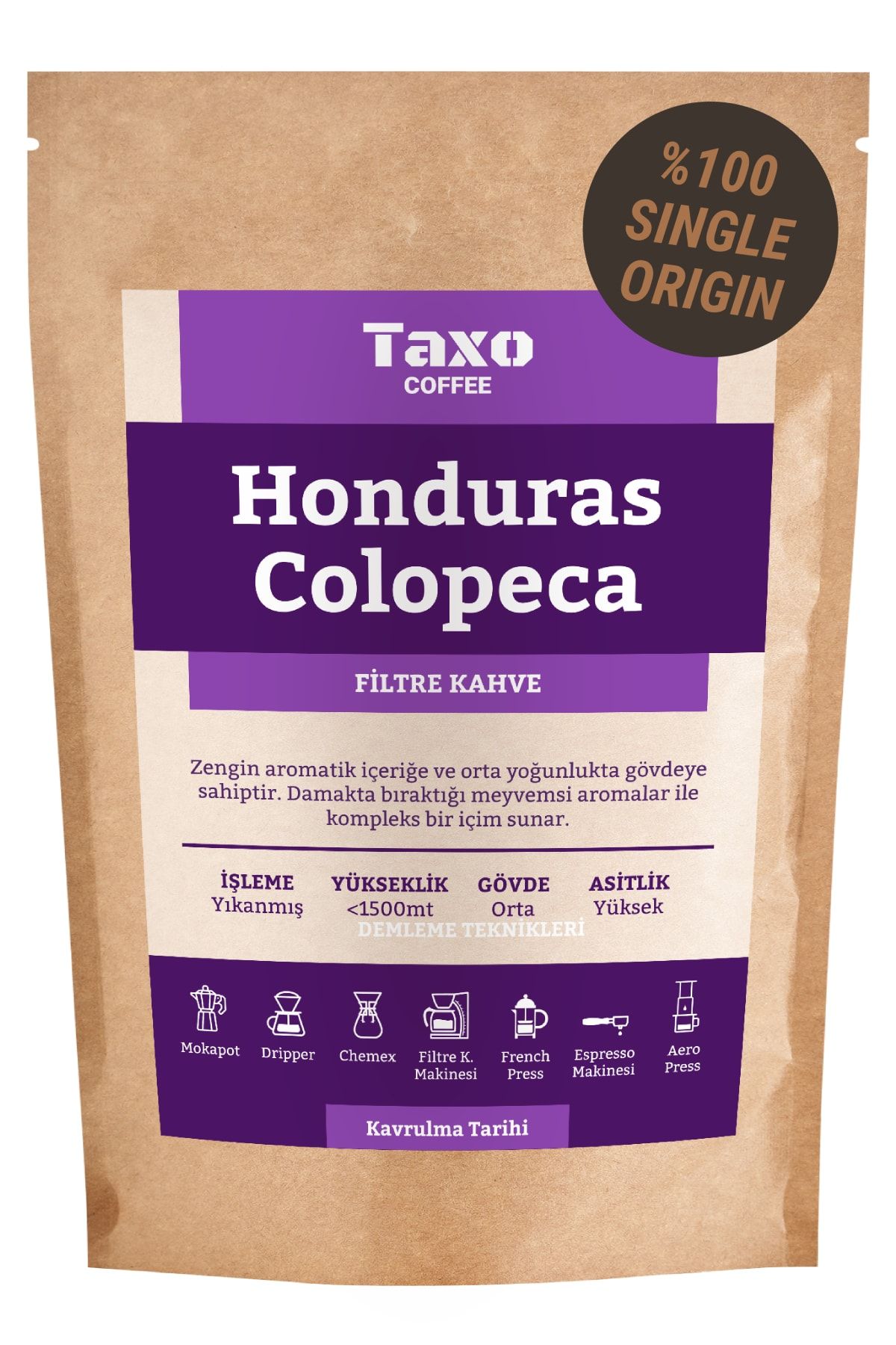 Taxo Coffee Honduras Colopeca Filtre Kahve 200gr