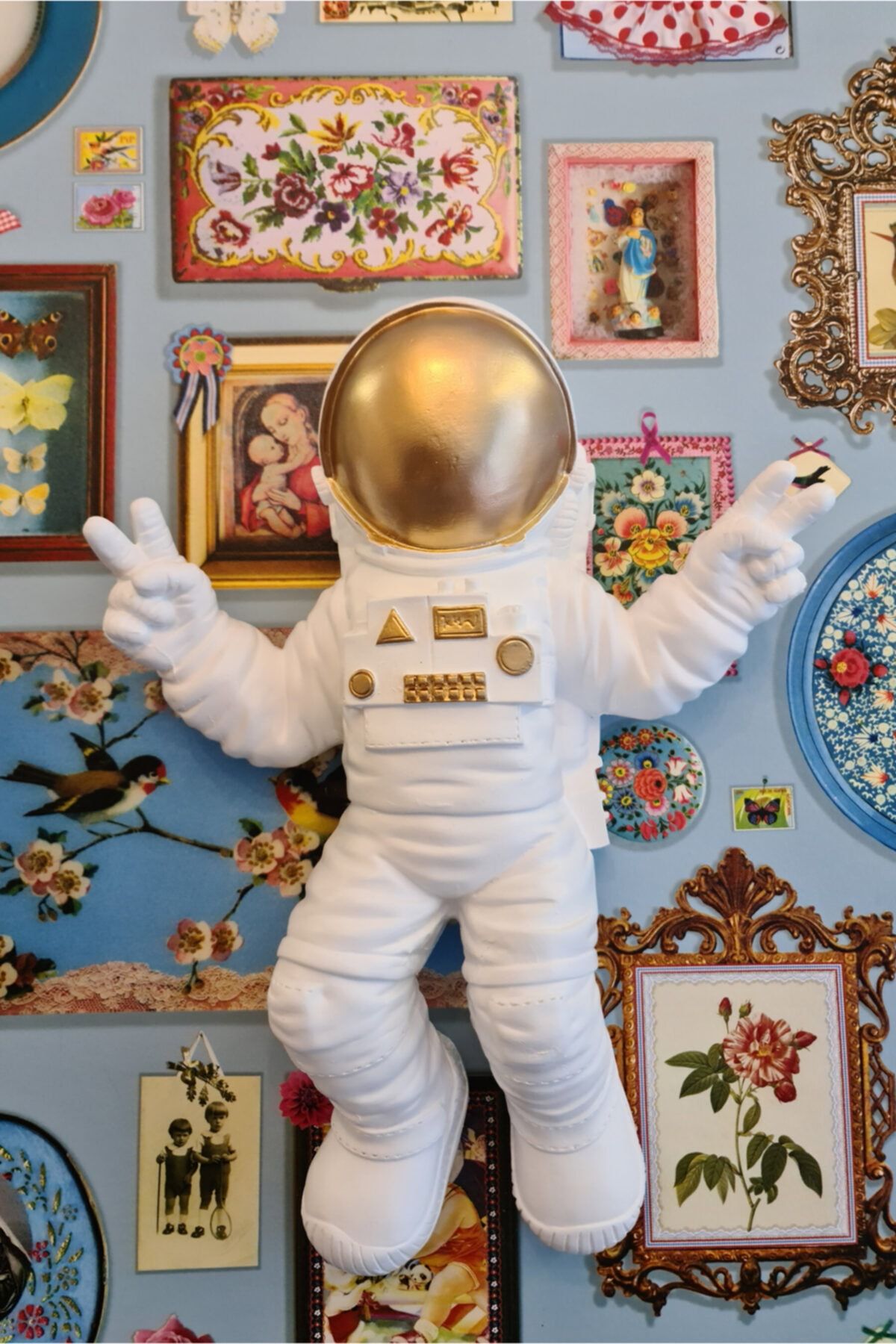 Ella's Design Studio Astronot, Astronot Duvar Heykeli, Astronot Biblo, Dekoratif Duvar Heykeli, Sevgililer Günü Hediyesi