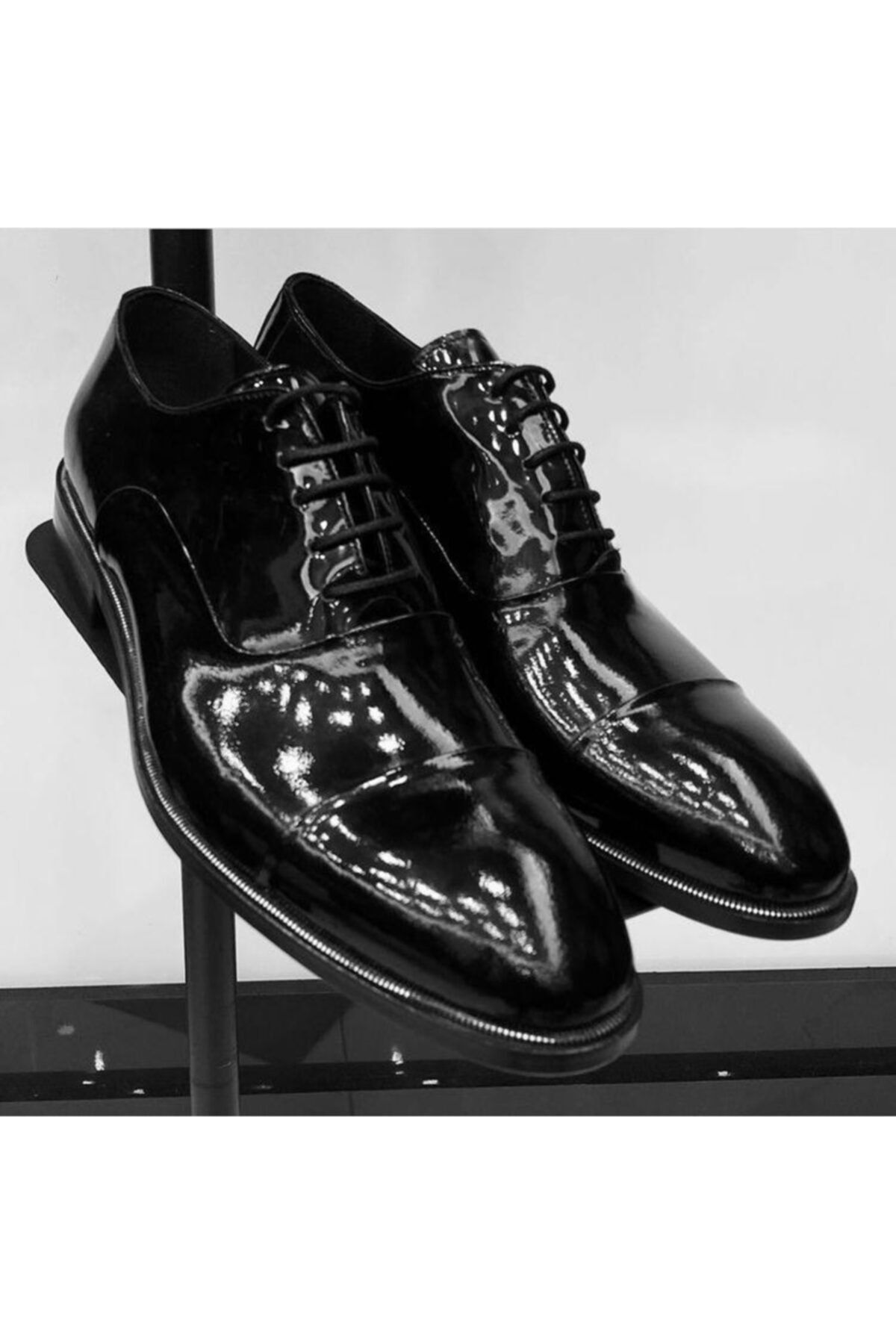 Terziayhan Siyah Rugan Klasik Ayakkabı