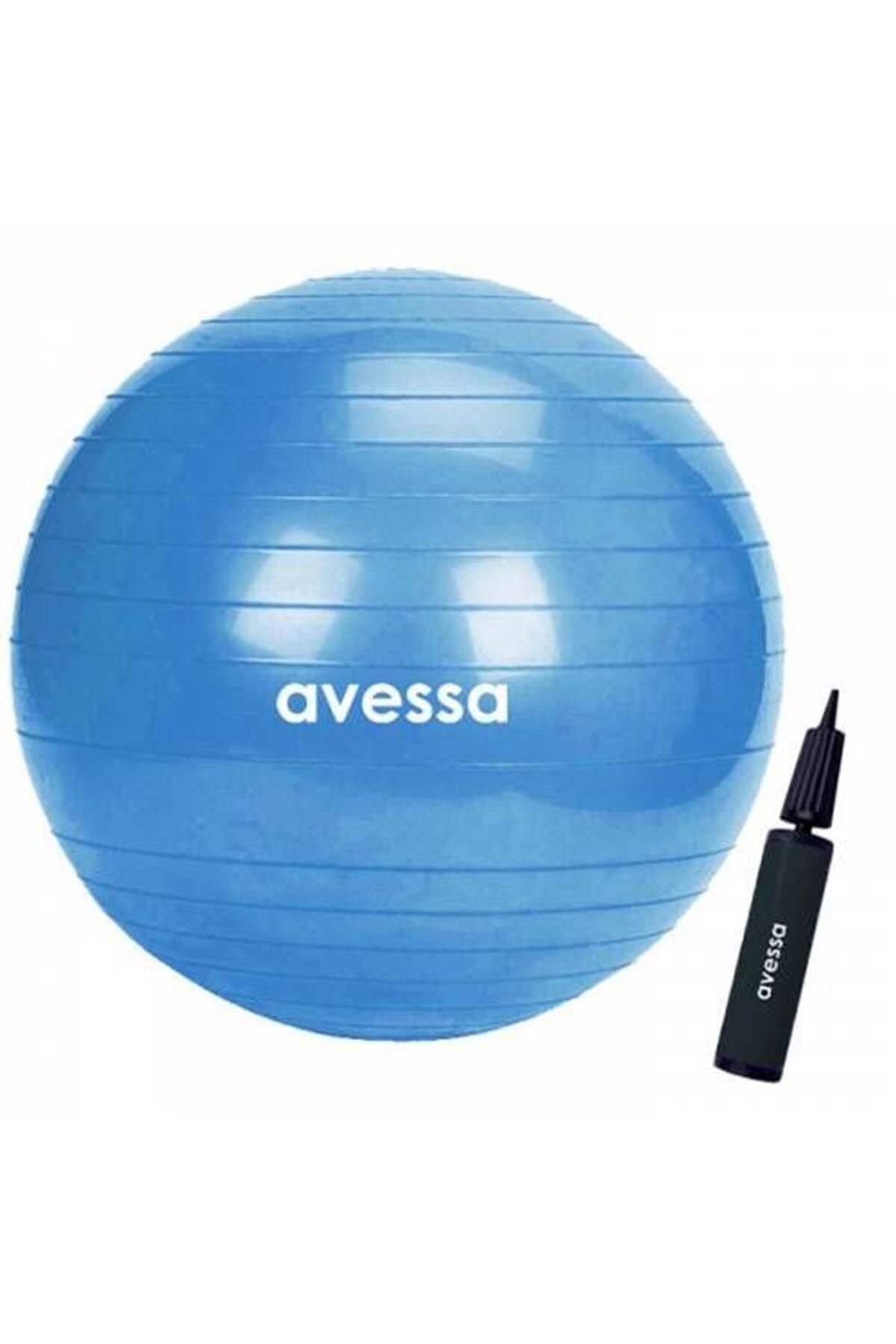 Avessa 55 cm Pilates Topu Mavi Pompalı
