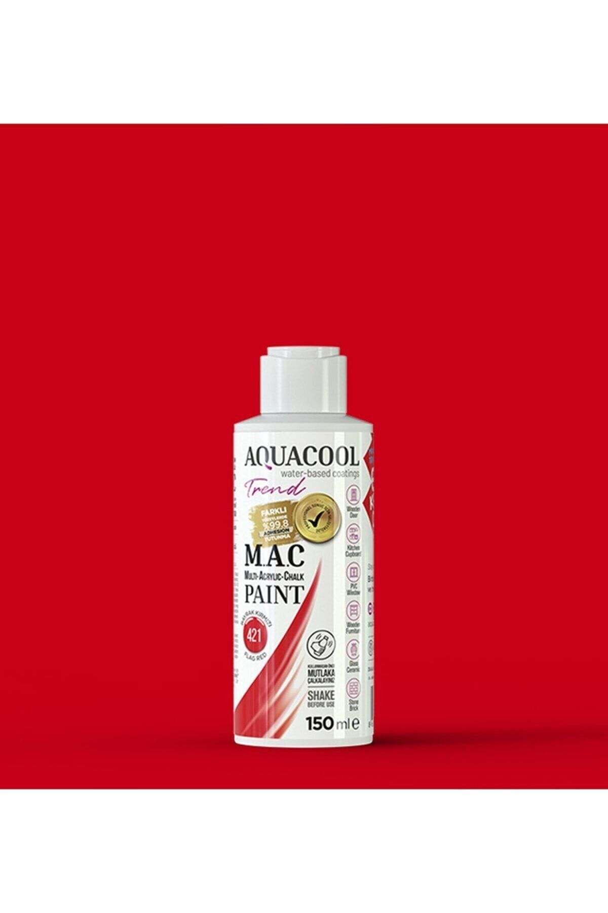 Aquacool Trend M.a.c Su Bazlı Akrilik Hobi Boyası 421 Bayrak Kırmızı 150 Ml