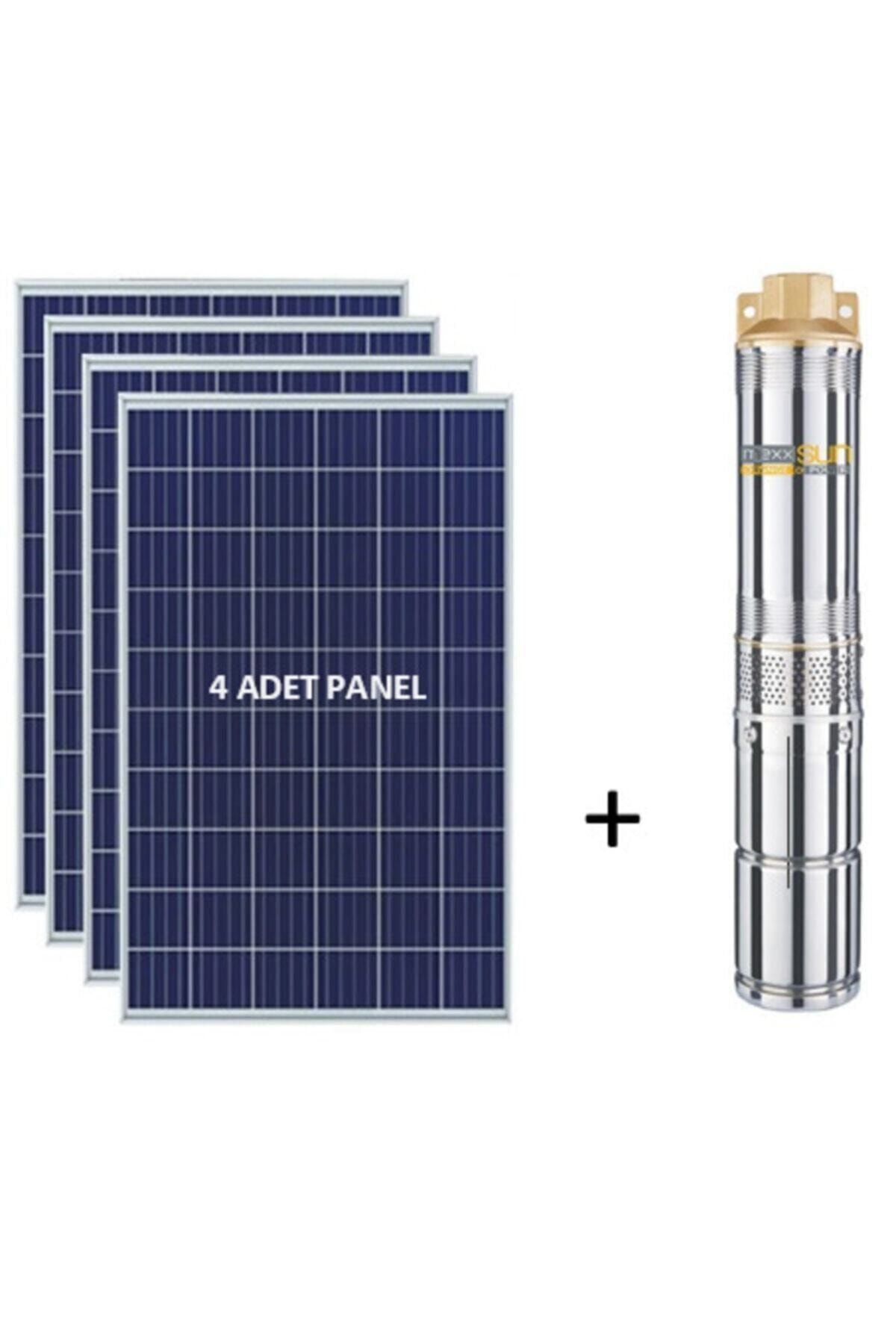 MEXXSUN 275 Watt 4 Adet Güneş Paneli Ve Dc Solar Pompa Tak Çalıştır Hazır Takım