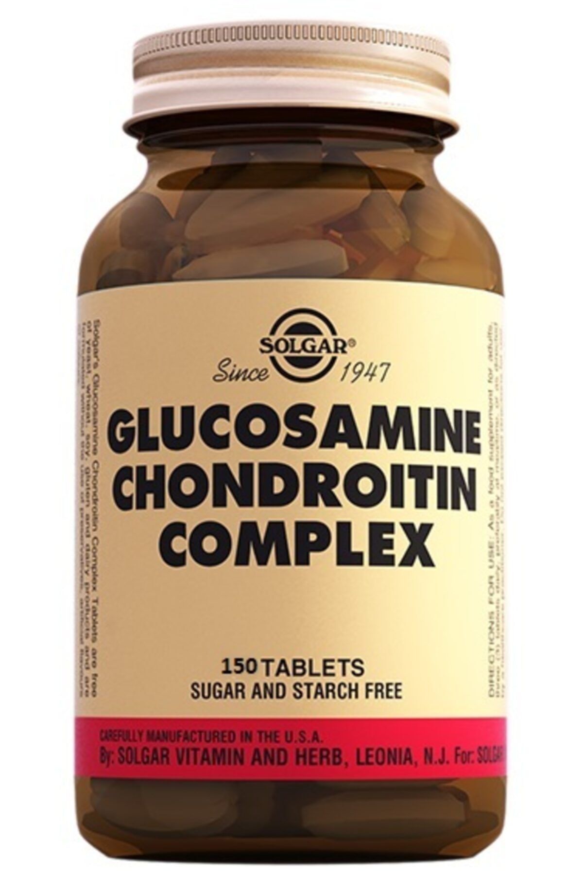 Solgar Glucosamine Chondroitin Complex 150 Tablet (GLUKOZAMİN KONDROİTİN KOMPLEKS) Skt:05-2024