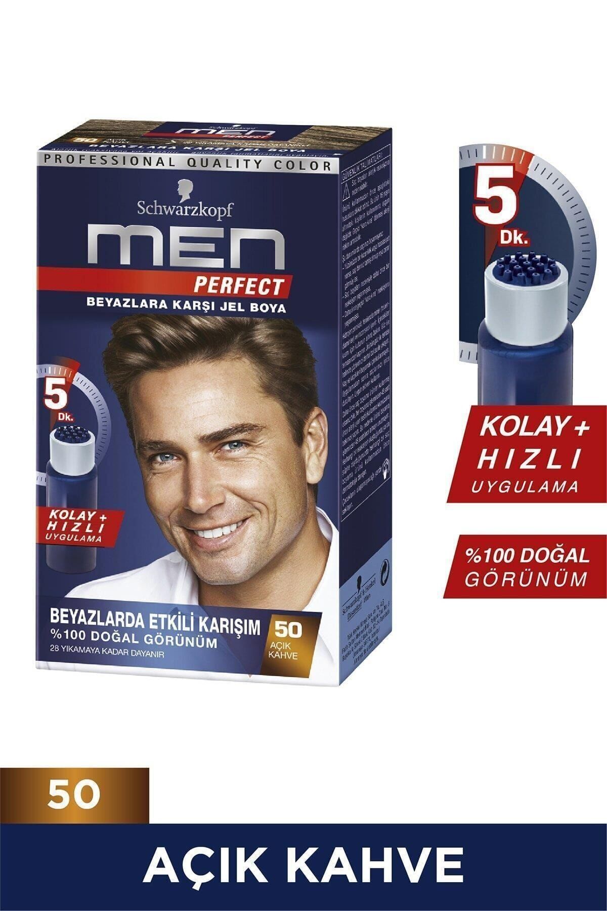 Schwarzkopf Saklı Güzellik Men Perfect Perfect Erkek No:50 Açık Kahve Saç Boyası