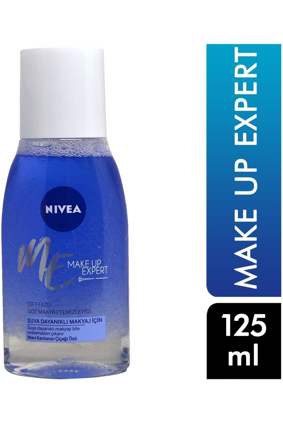 NIVEA Göz Makyaj Temizleyici 125 Ml Make Up Expert Çift Fazlı Mavi Kantaron Çiçeği Özü