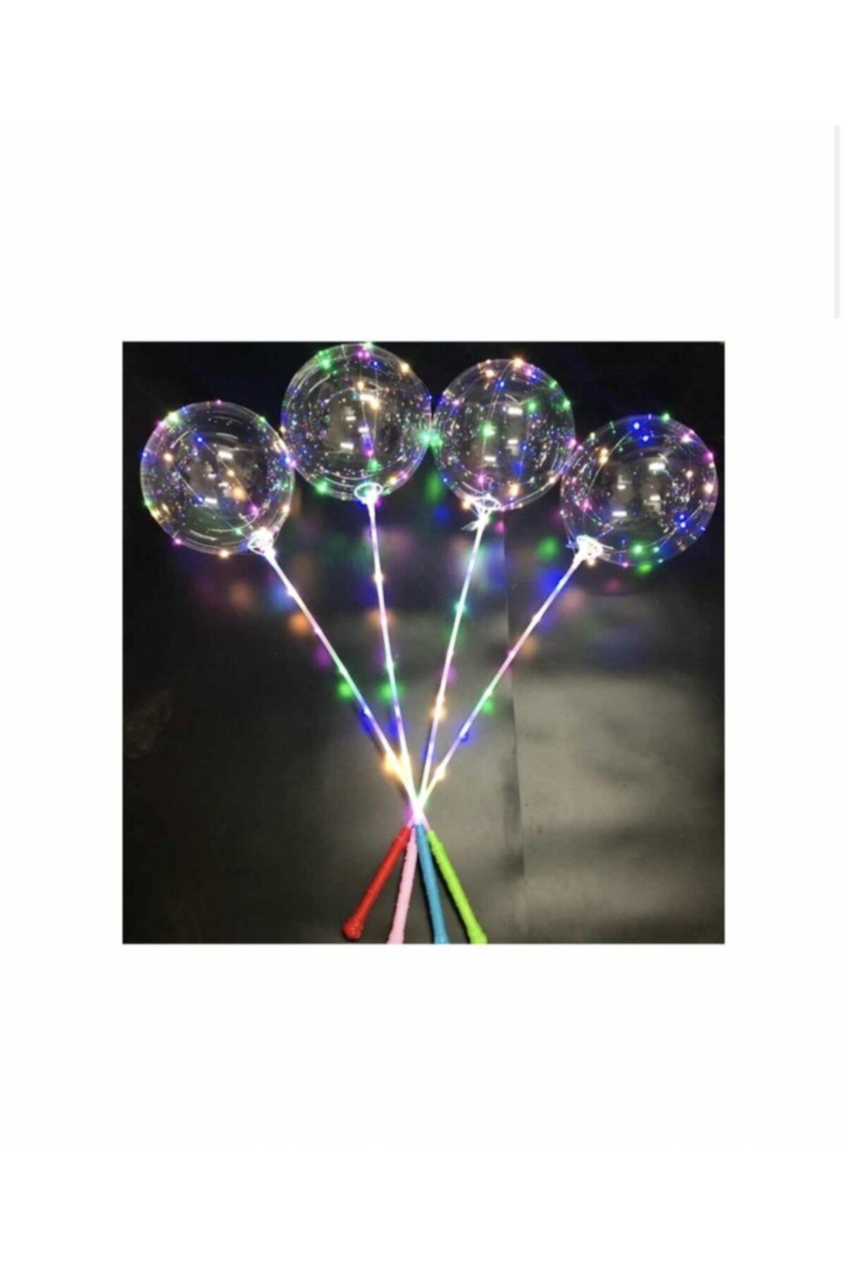 TEPE GRUP Işıklı Ledli Şeffaf Uçan Balon