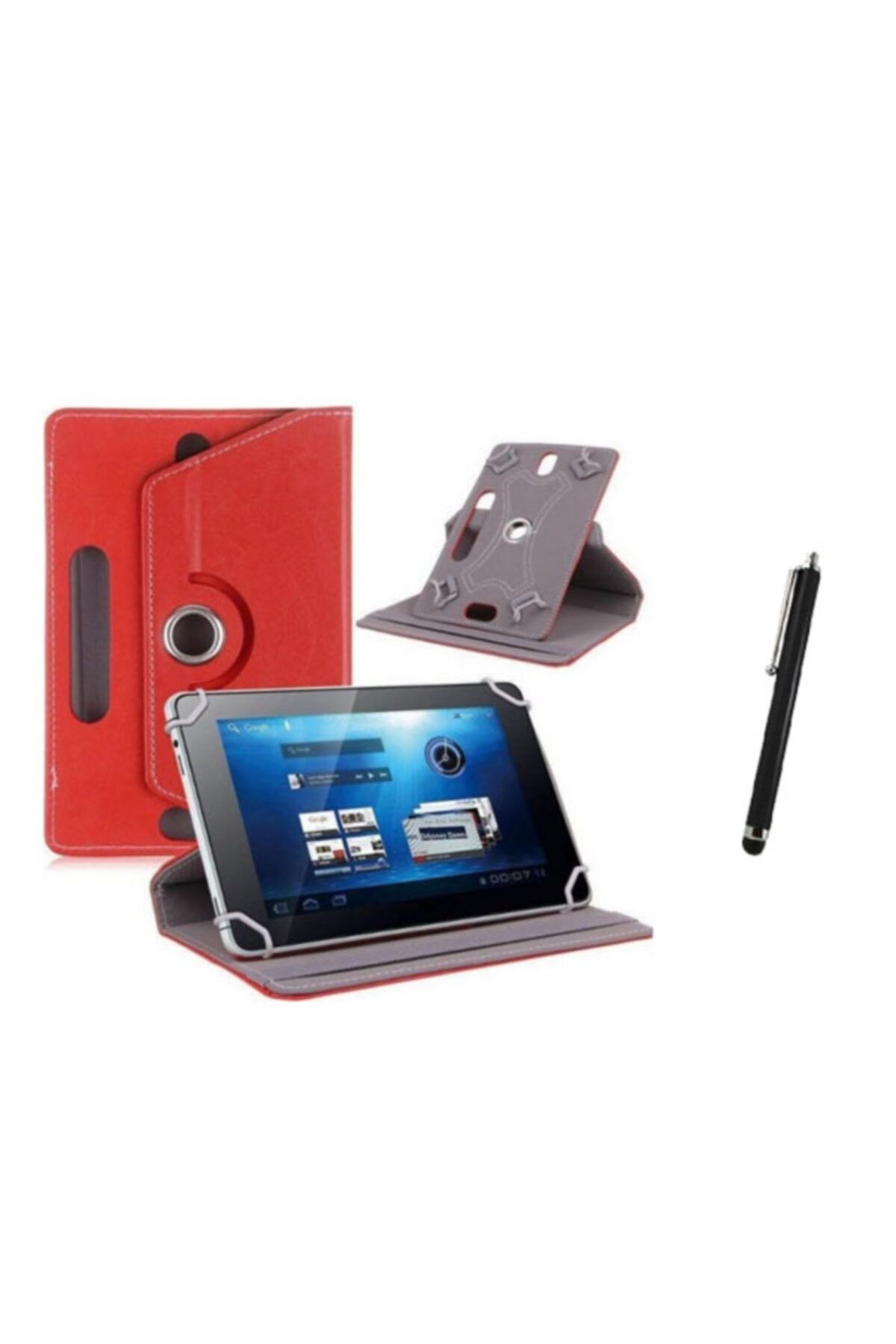 AYVAZAKSESUAR Alcatel Smart Tab 7 Uyumlu Set Universal Tablet Kılıfı Ve Tablet Kalemi