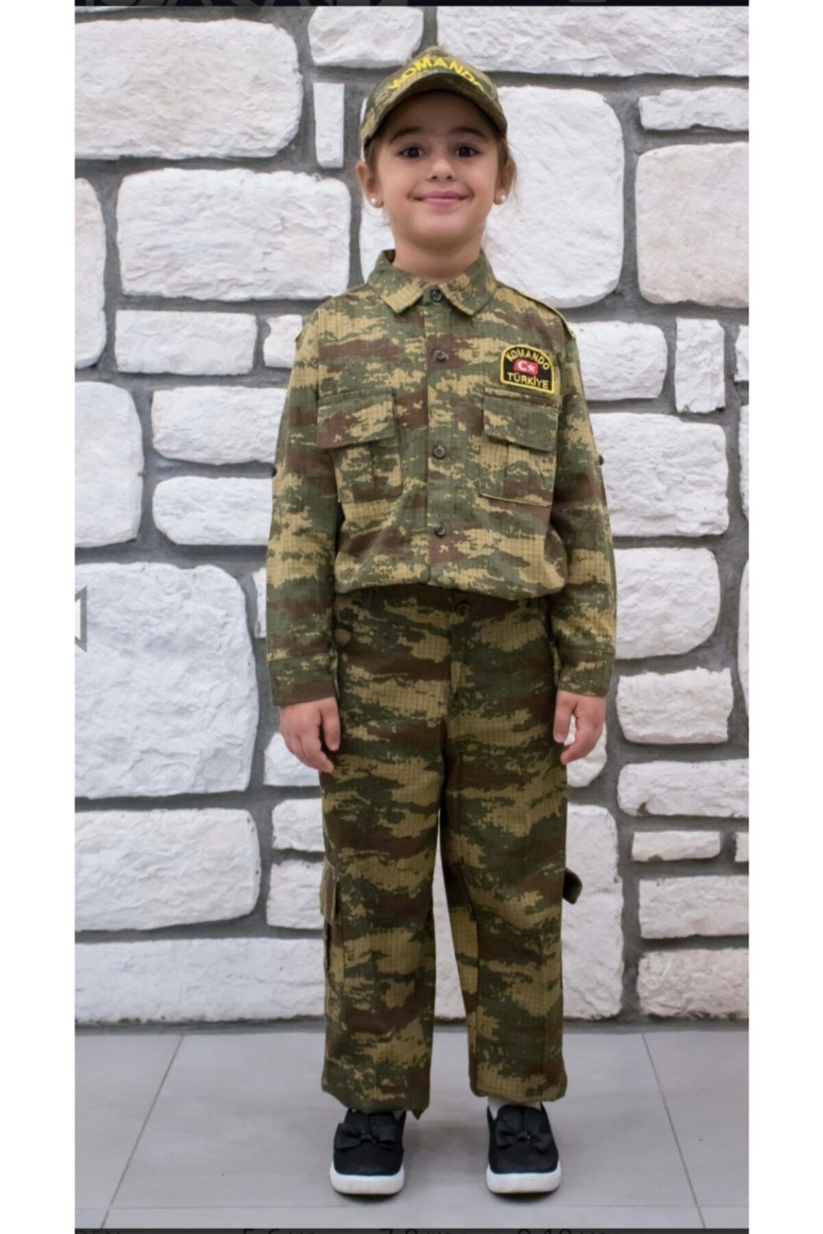 Liyavera Unisex Kahverengi Asker Kostümü Çocuk Kıyafeti