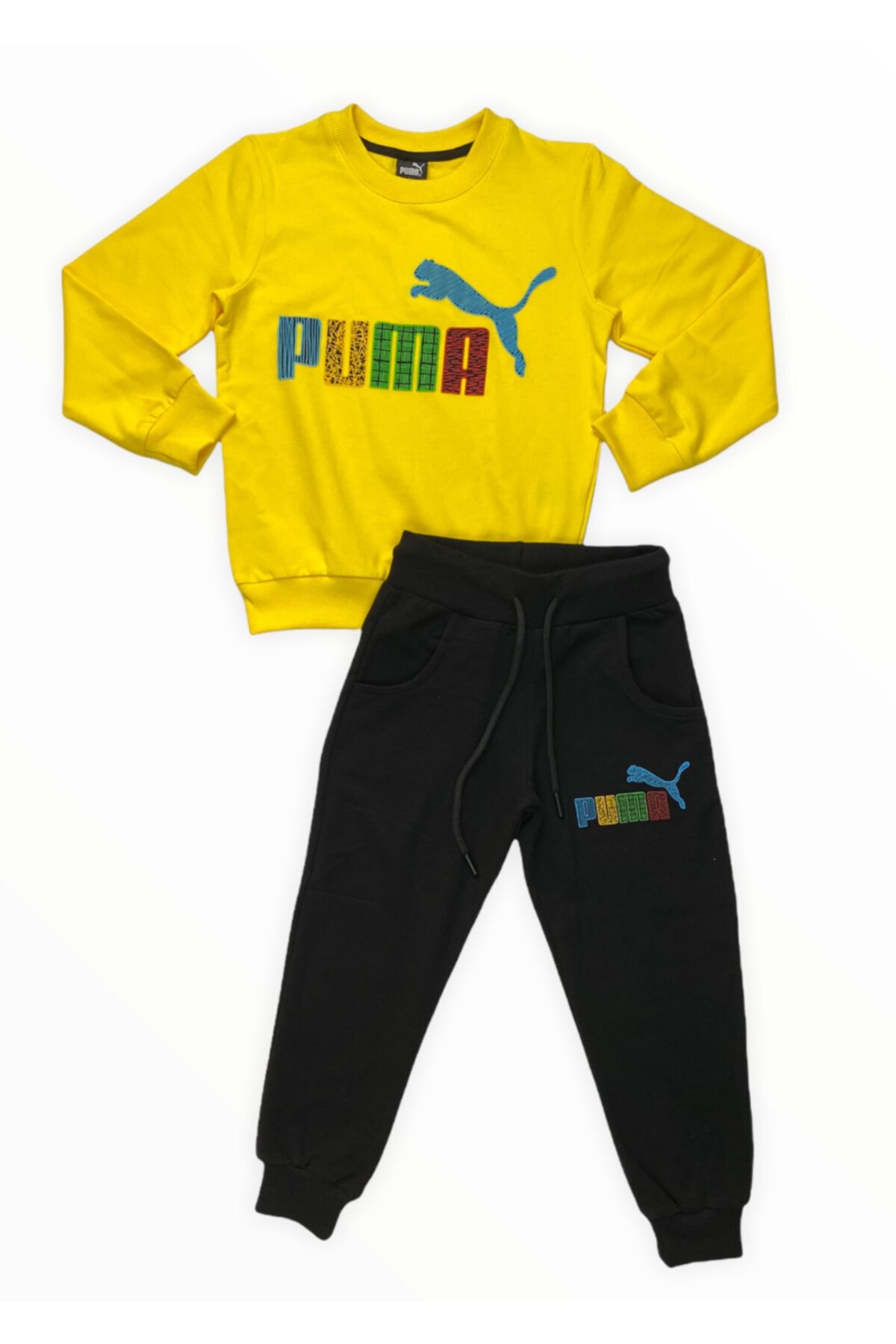 Puma Erkek Çocuk Sarı Eşofman Takımı