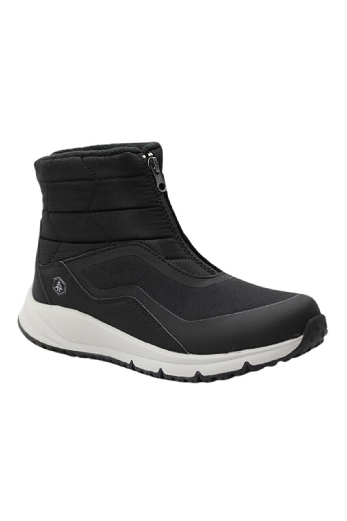 Hammer Jack Horızente Kadın Siyah Su Geçirmez Fermuarlı Kar Botu 101