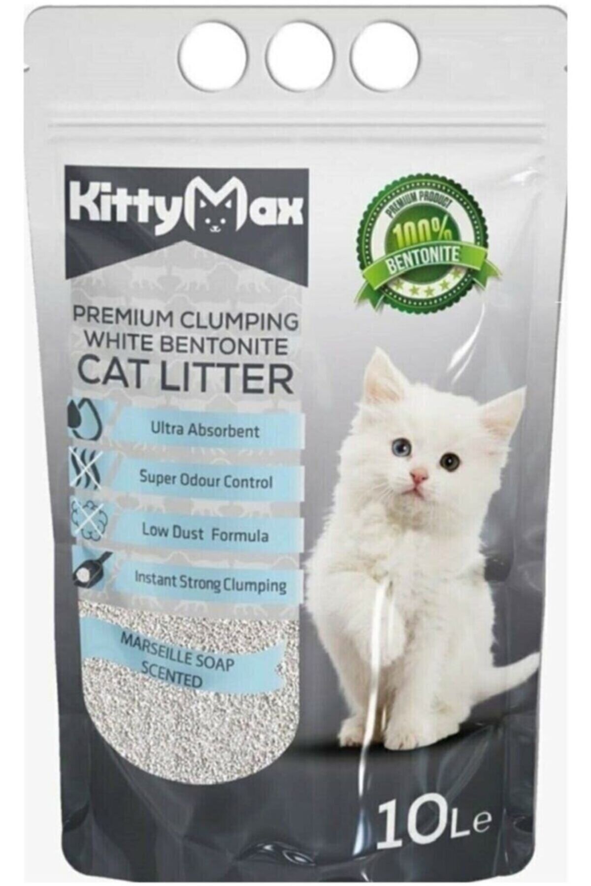 Kittymax Kitty Max Marsilya Sabunu Kokulu Bentonit Kedi Kumu 10lt Kalın Taneli