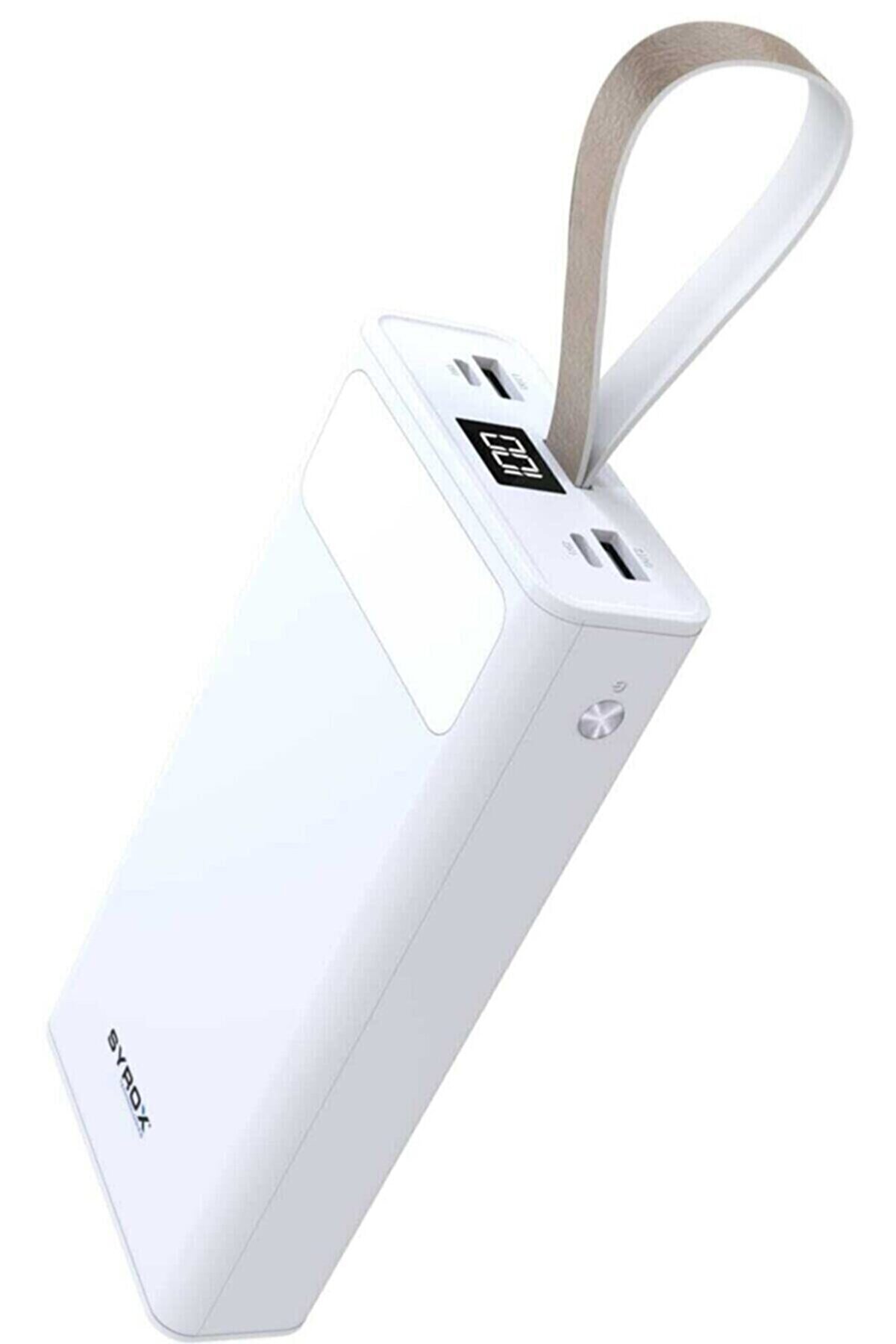 Genel Markalar Pb115 30000 Mah Led Ekranlı Powerbank (FENER AYDINLATMALI) Beyaz