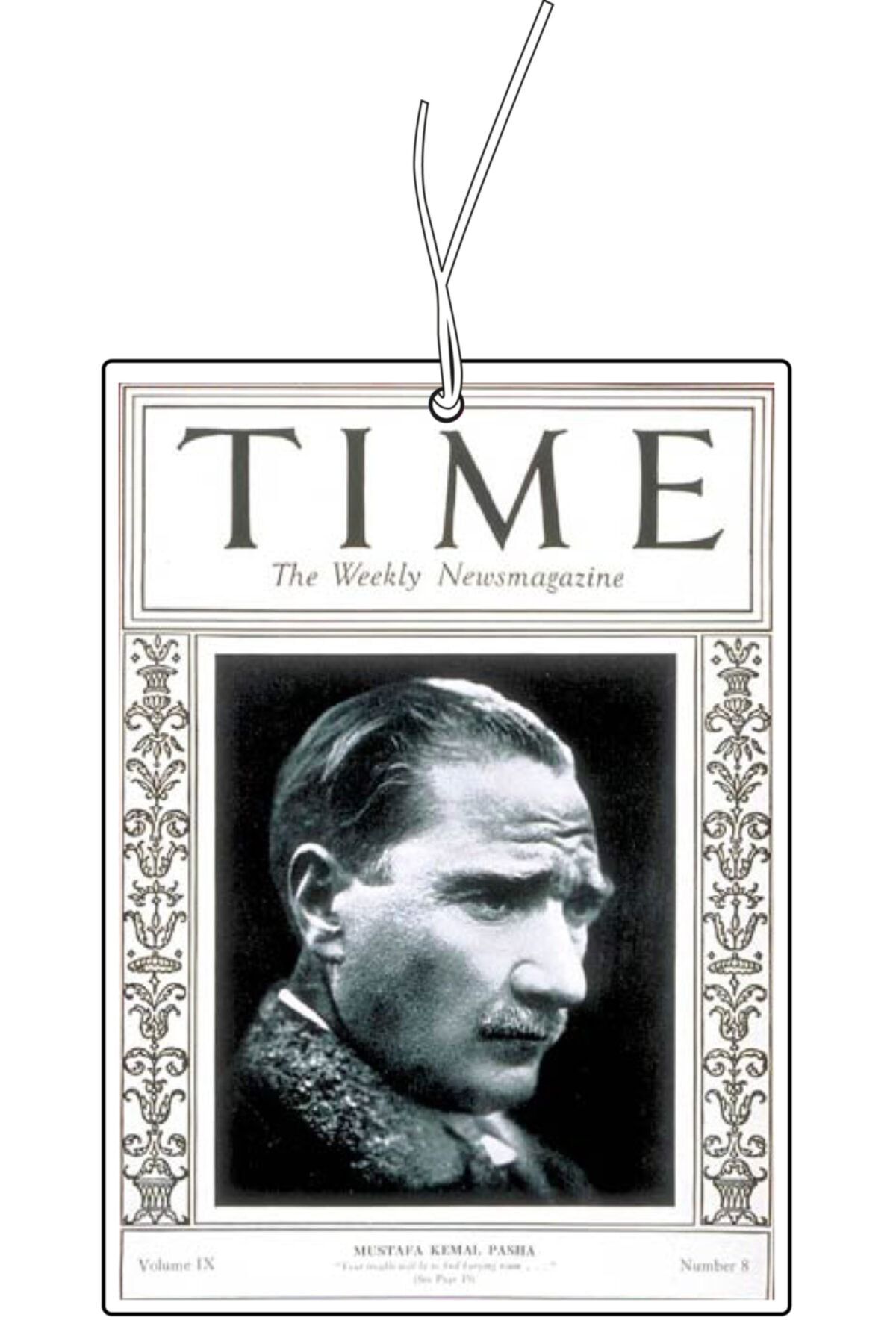 Duftpalm Time Dergisi Kapağı Atatürk Tasarımlı Oto Kokusu Ve Aksesuarı