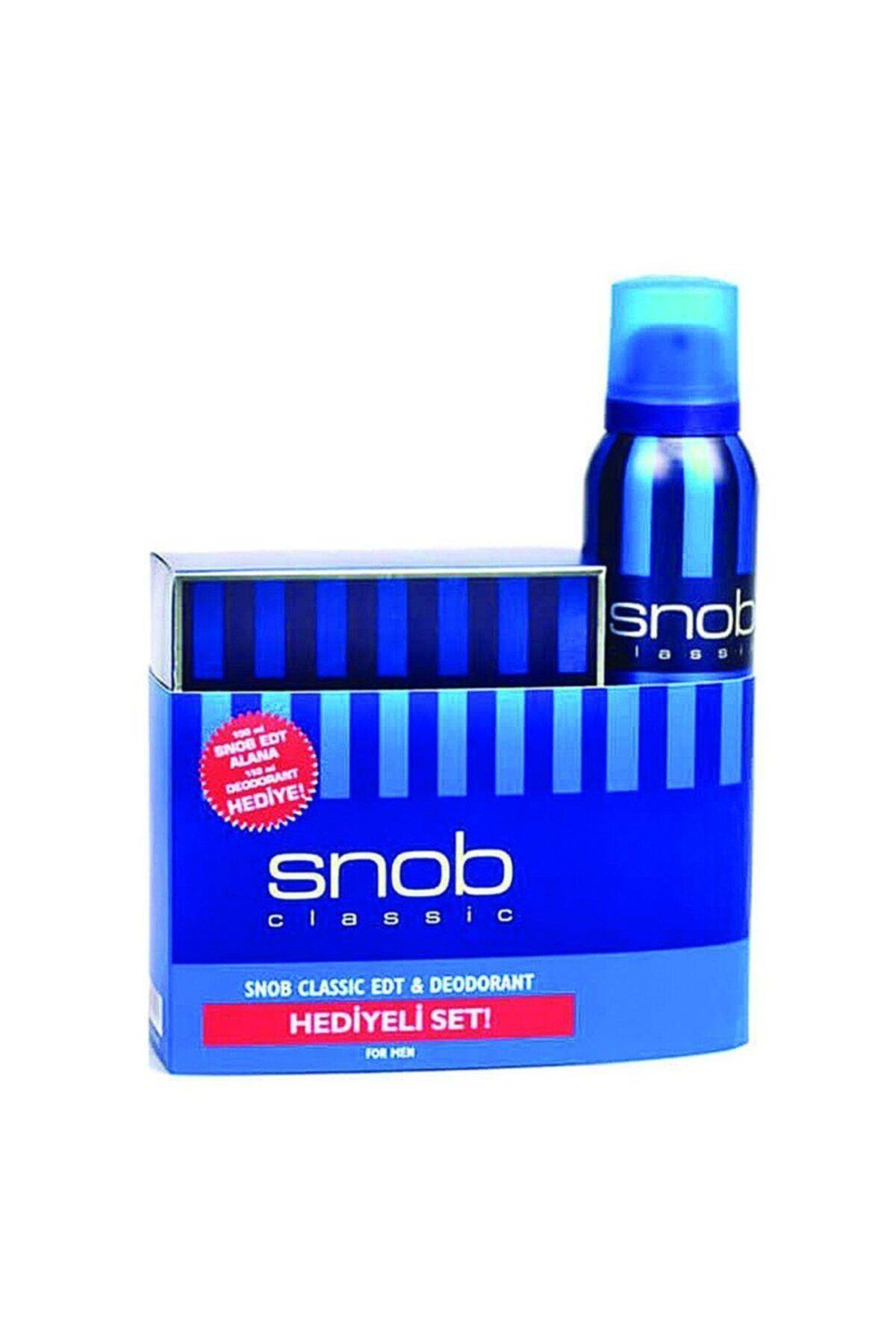 Snob Orıjınal Snop Classic Edt Erkek Parfümü 100 Ml + Snop Deodorant 150 Ml