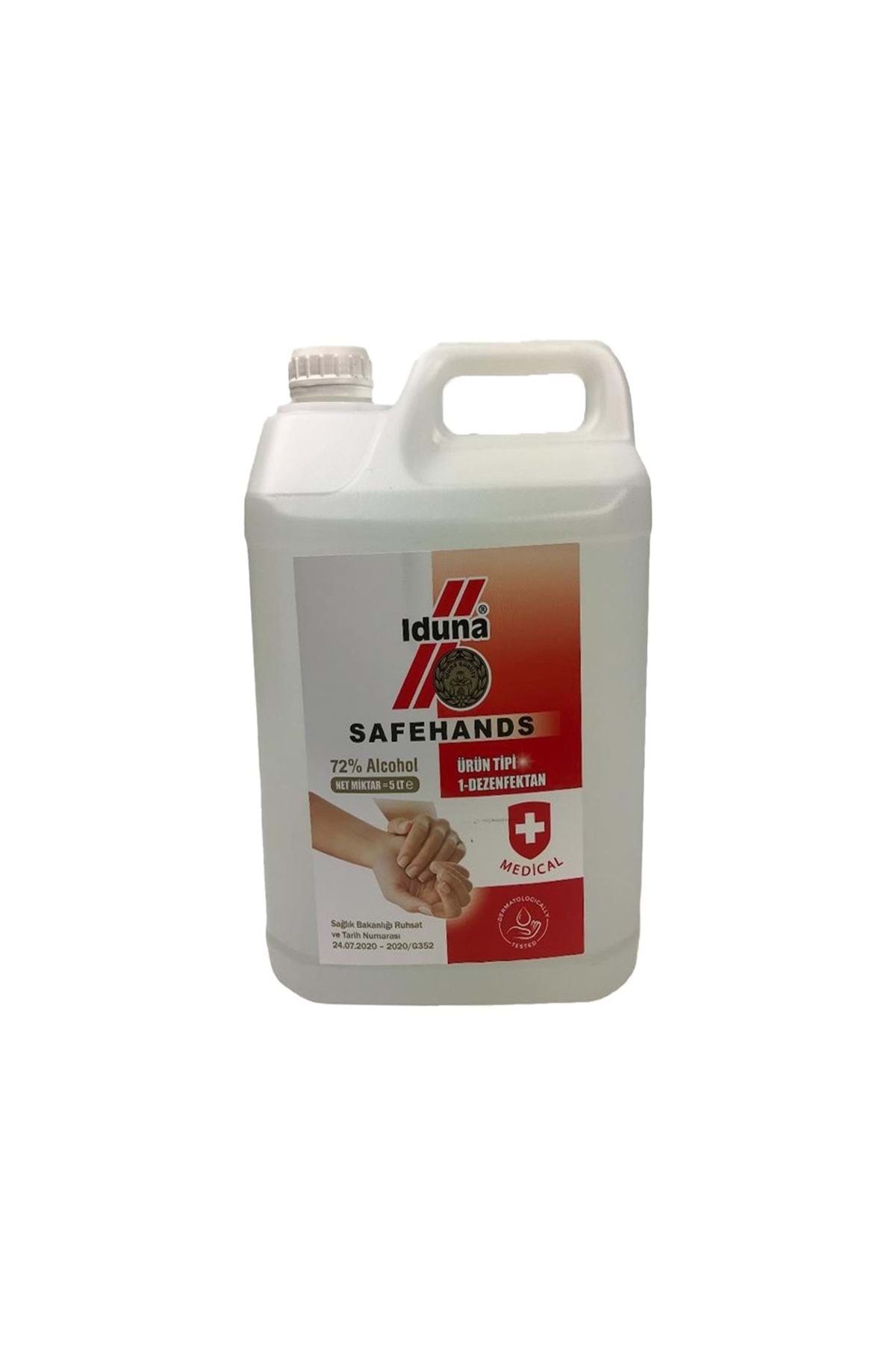 Iduna Safe Hands 5 Kg Alkol Bazlı, Gliserinli, Hijyenik El Ovalama Ürünü Dezenfektan