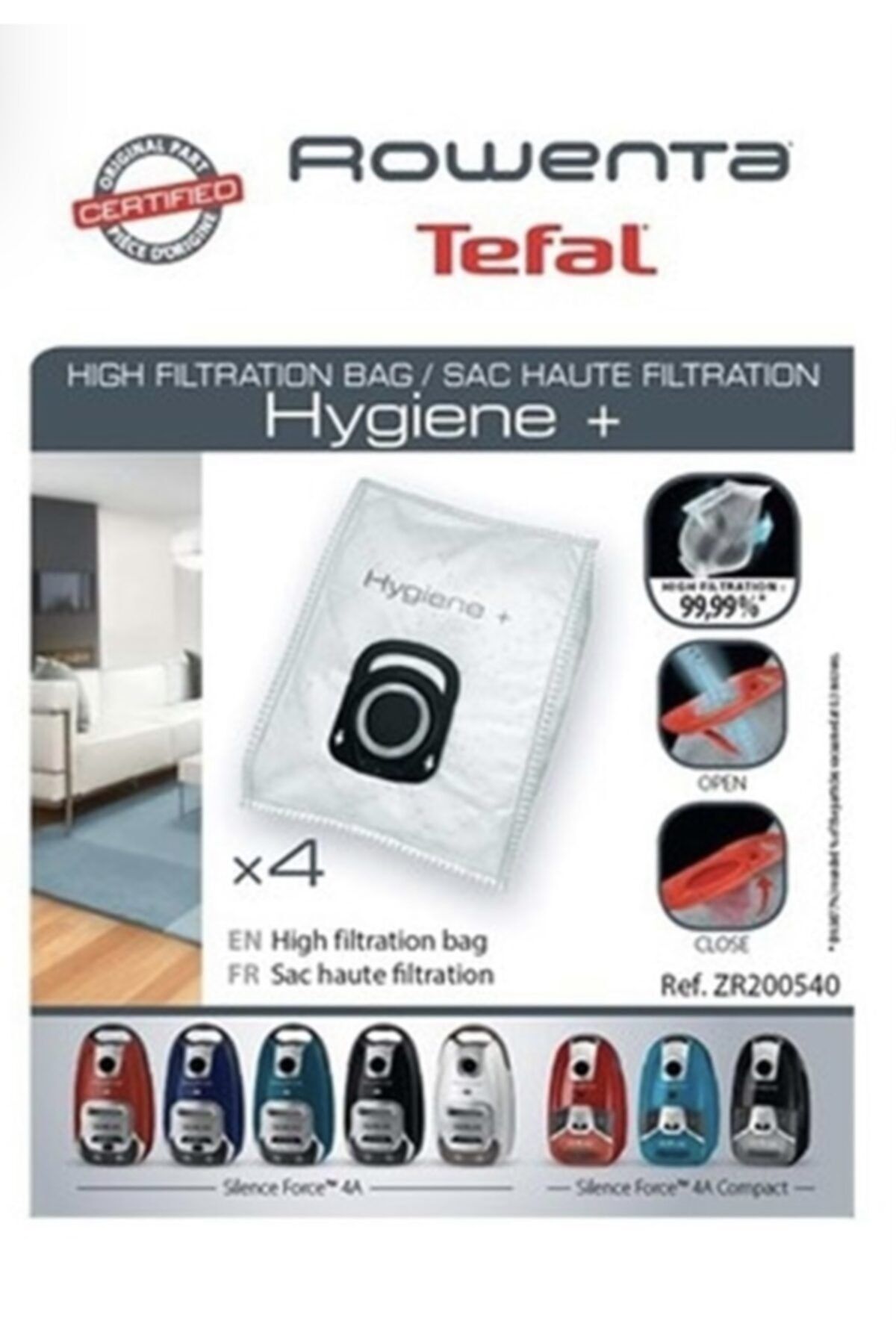 Rowenta Hygiene+ Toz Torbası(bir Pakette 4 Adet)