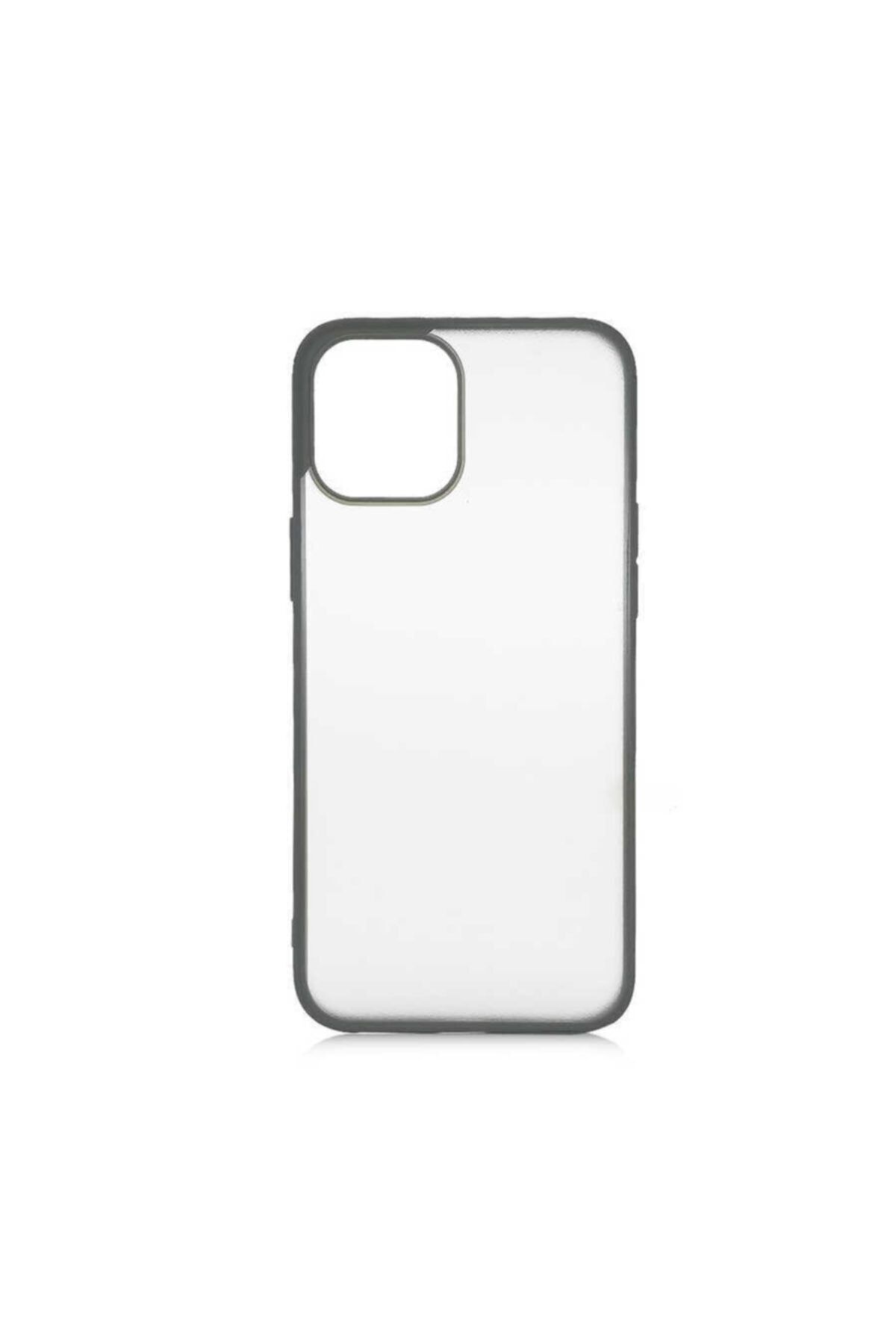 Fibaks Apple Iphone 12 Mini Kılıf Ultra Ince Hafif Buzlu Sırt Renkli Kenar Yumuşak Silikon