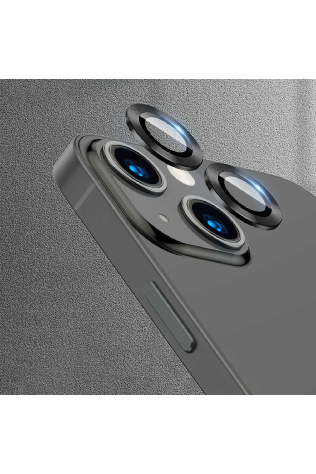 Nezih Case Iphone 13 / 13 Mini Uyumlu Kamera Lens Koruyucu Siyah Kamera Filmi Kamera Lens