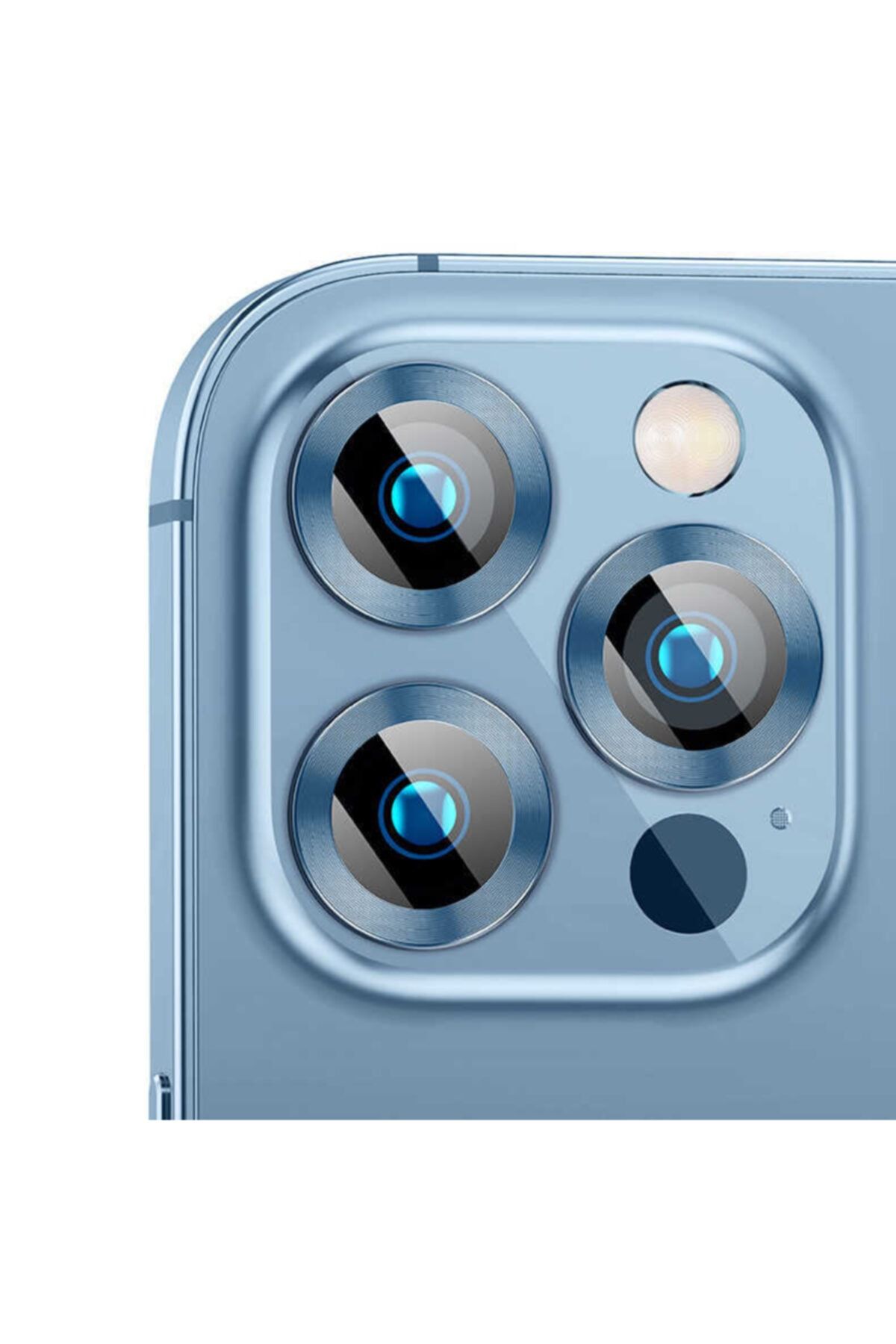 Nezih Case Iphone 13 Pro Uyumlu Kamera Lens Koruyucu Mavi