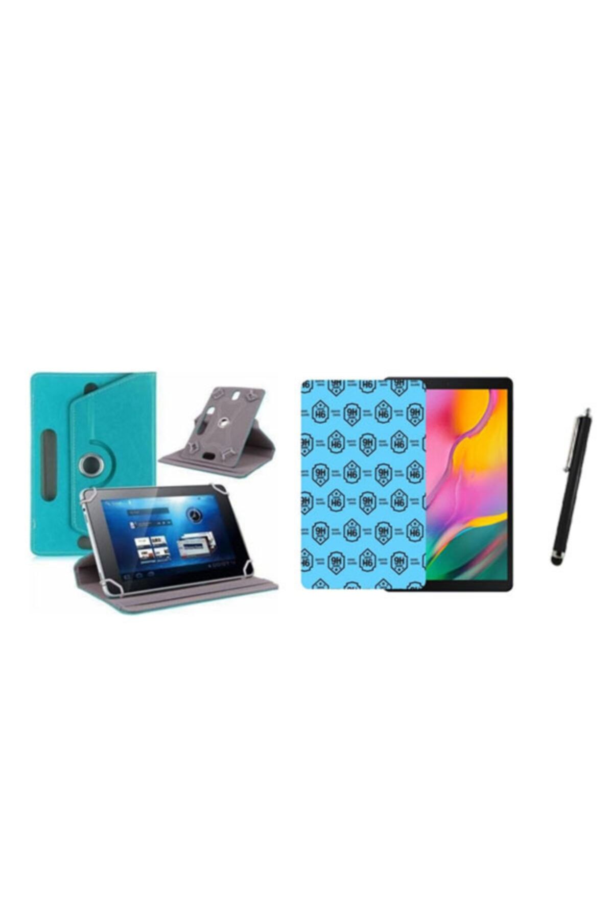 AYVAZAKSESUAR Sunny Sn7014m Uyumlu Set Universal Tablet Kılıfı Nano Ekran Koruyucu+kalem