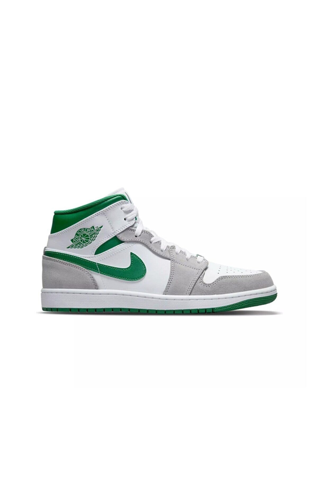 Nike Air Jordan 1 Mid Grey Green Dc7294-103 Erkek Basketbol Ayakkabısı