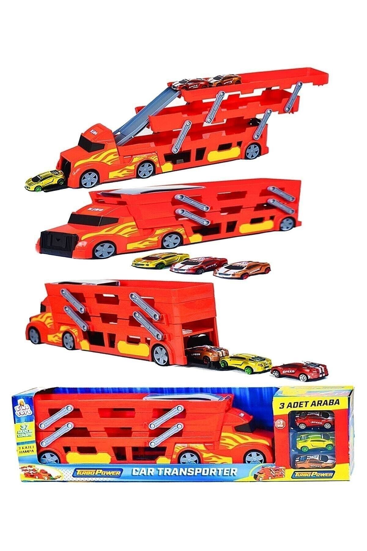 King Toys 3 Katlı Araç Taşıyıcı Tır - Araba Fırlatıcı Cars Transporter Tır Oyun Seti