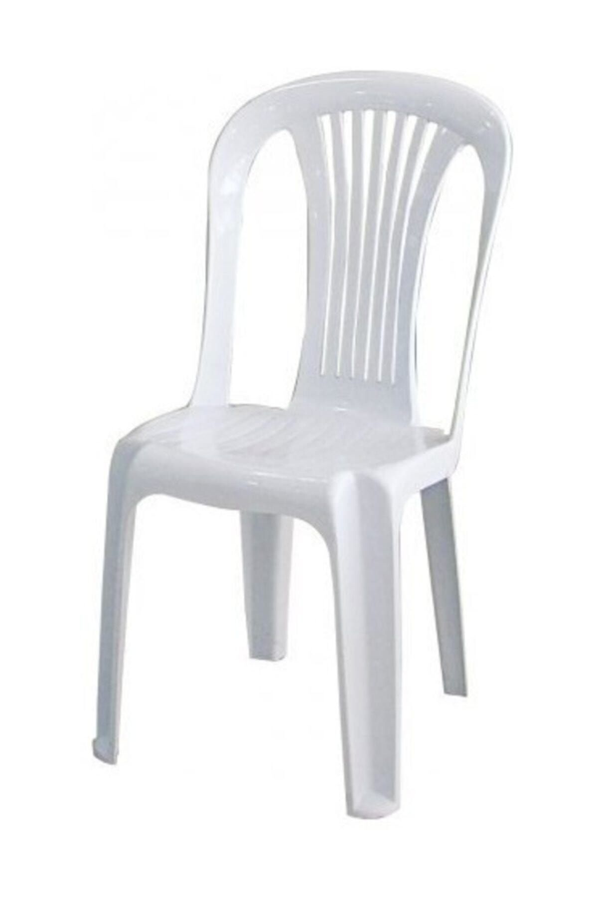 3A Mobilya 4 Adet Gardelia Plastik Sandalye Lüx Kolsuz Plastik Sandalye (kırık Beyaz)