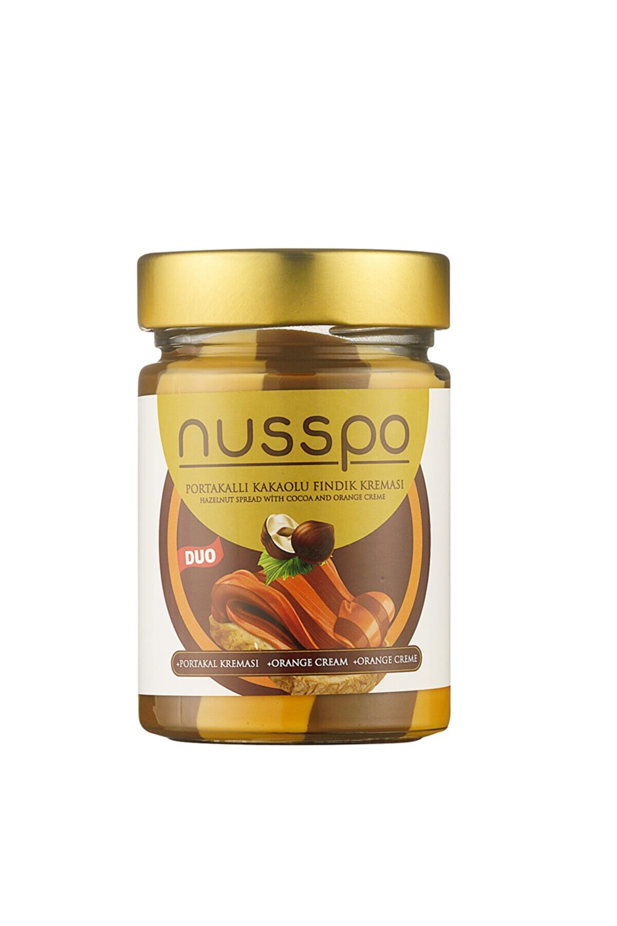NUSSPO Duo Portakallı Kakaolu Fındık Kreması 350 Gr.