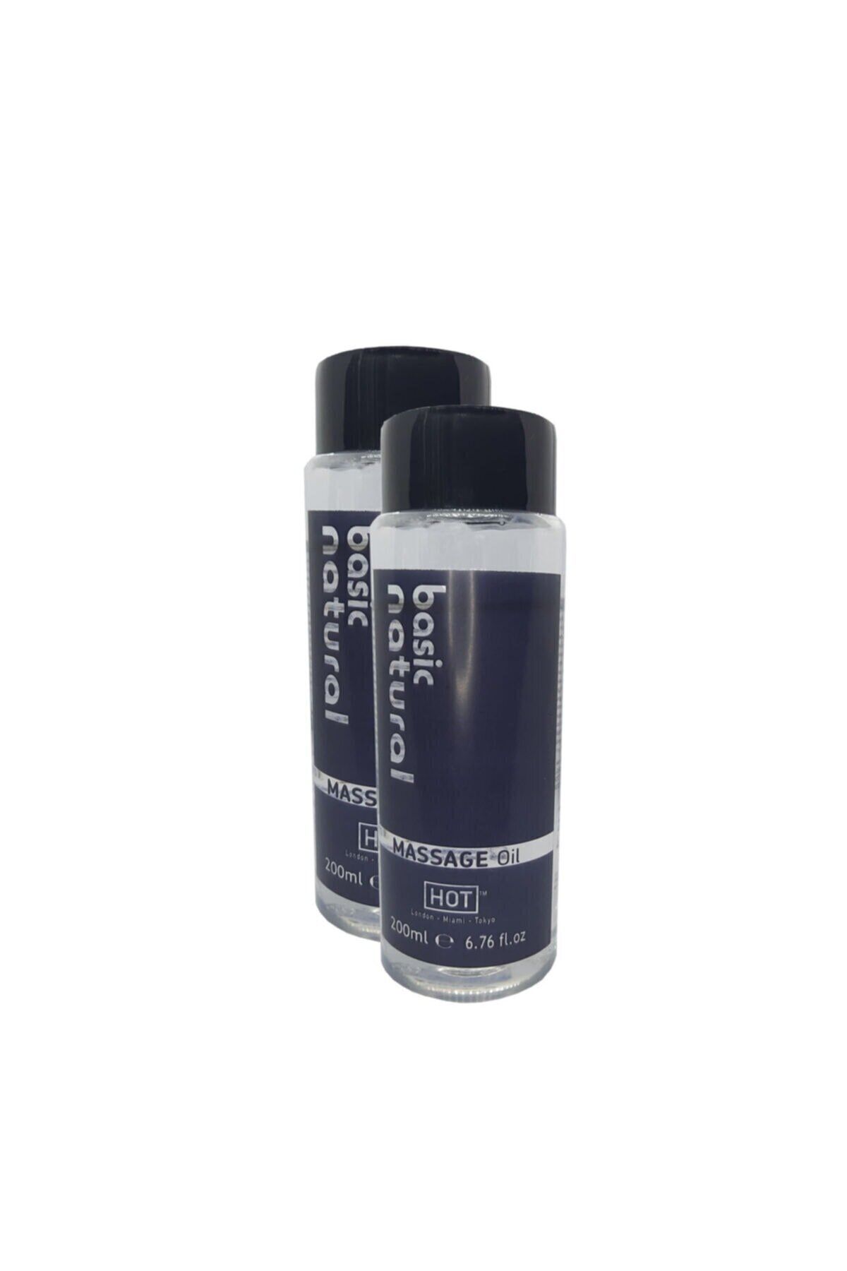 Hot Basic Natural Erkek İstek Artırıcı Rahatlatıcı Massage Oil 200 ml - 2 Adet