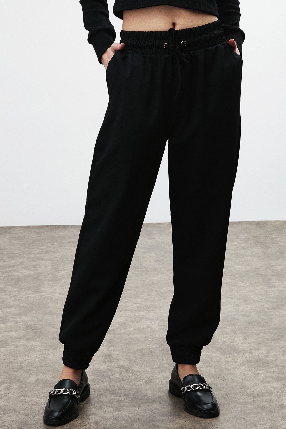 GRIMELANGE Angelıca Kadın Siyah Düz Renk Comfort Pantolon