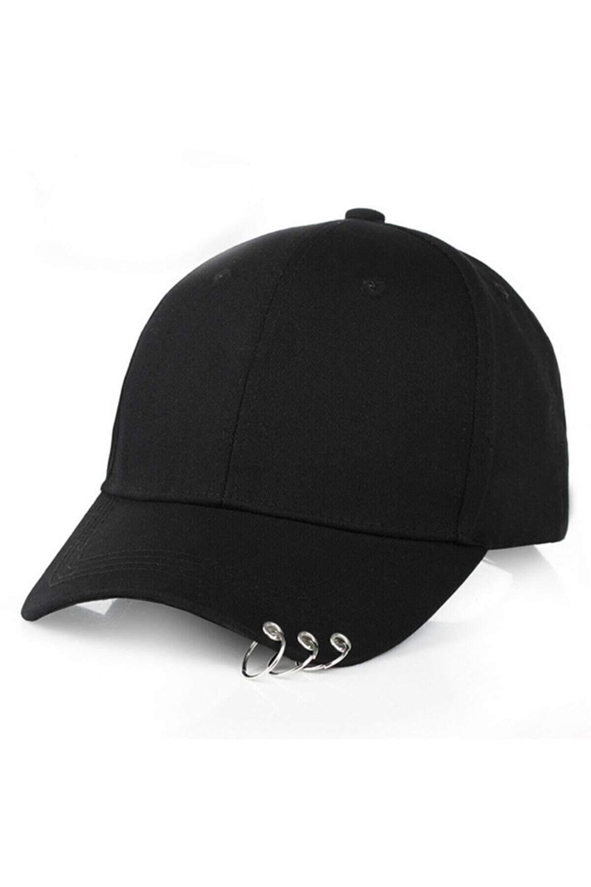 gökhanbijuteri 3 Halkalı Siyah Piercing Şapka