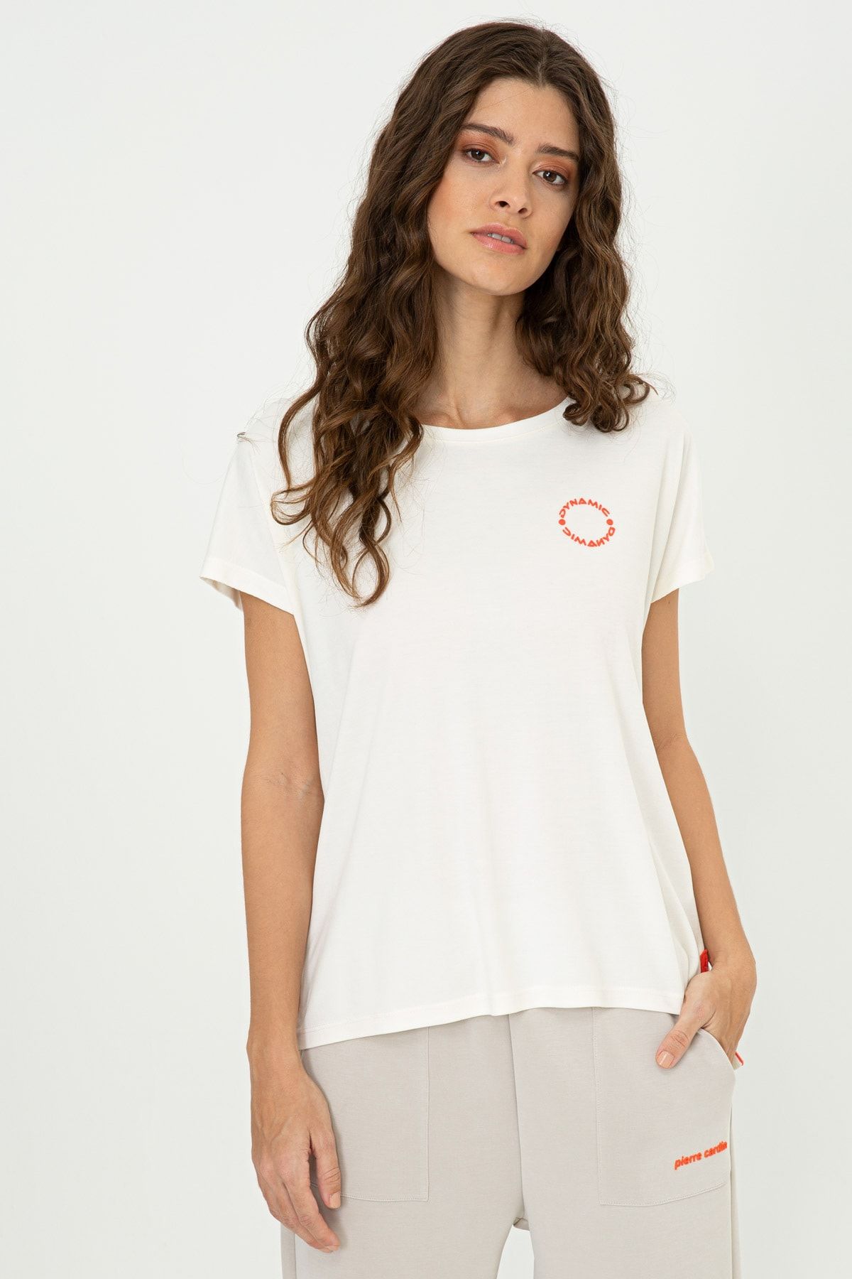 Pierre Cardin Beyaz Kadın T-Shirt G022SZ011.000.1347597