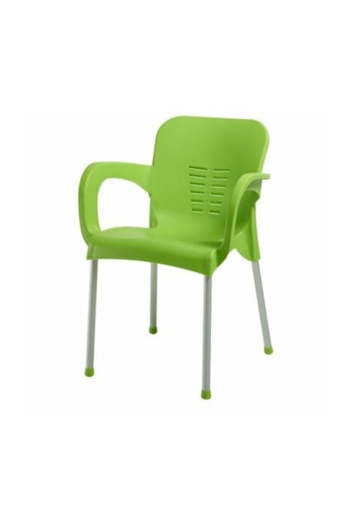 Özel Yapım 2 Adet Çok Sağlam Plastik Sandalye Yeşil - Günün Fırsatı - Rahat Oturum - Ücretsiz Kargo