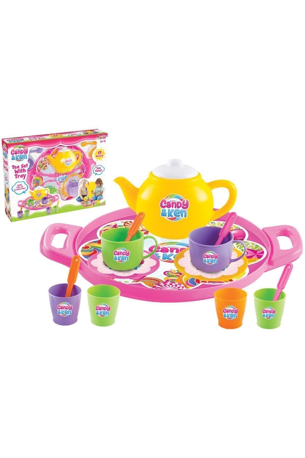 Fen Toys Marka: 01593 Candy & Ken Tepsili Çay Set / +3 Yaş Kategori: Bebek & Aktivite Oyuncakları
