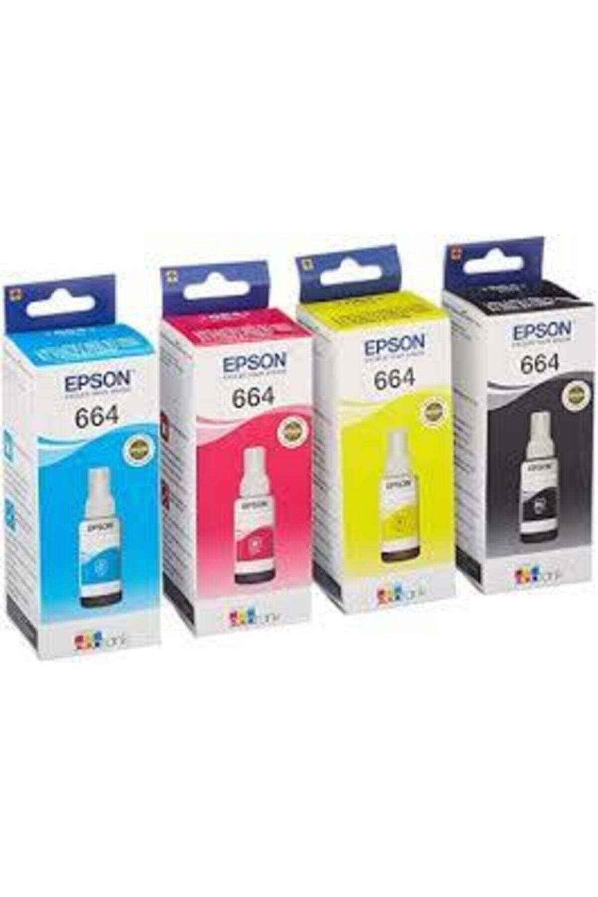 Epson L382 Uyumlu 4 Renk Takım Orijinal Mürekkep Kartuş