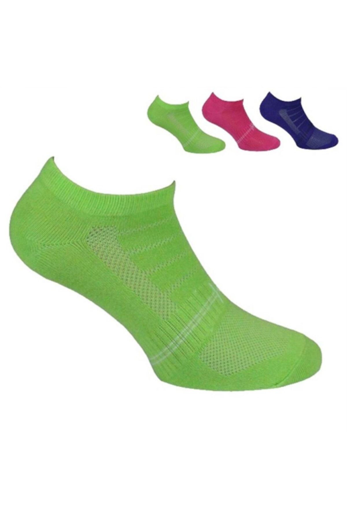 Norfolk Yeşil Pembe Mor 3'lü Paket Kısa Çocuk Çorabı Yogi