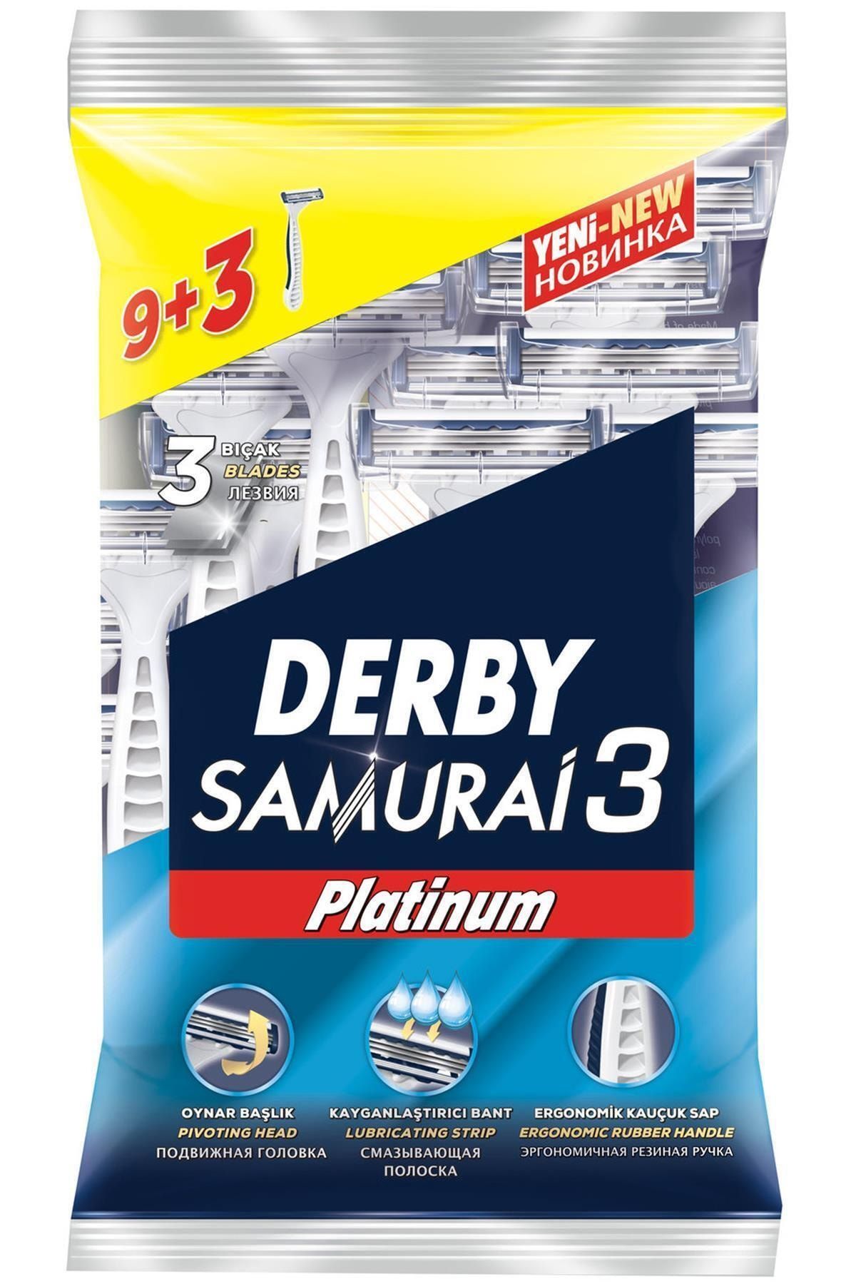 Derby Marka: Samurai 3 Platinum 9+3 Poşet Kategori: Tıraş Aksesuarı