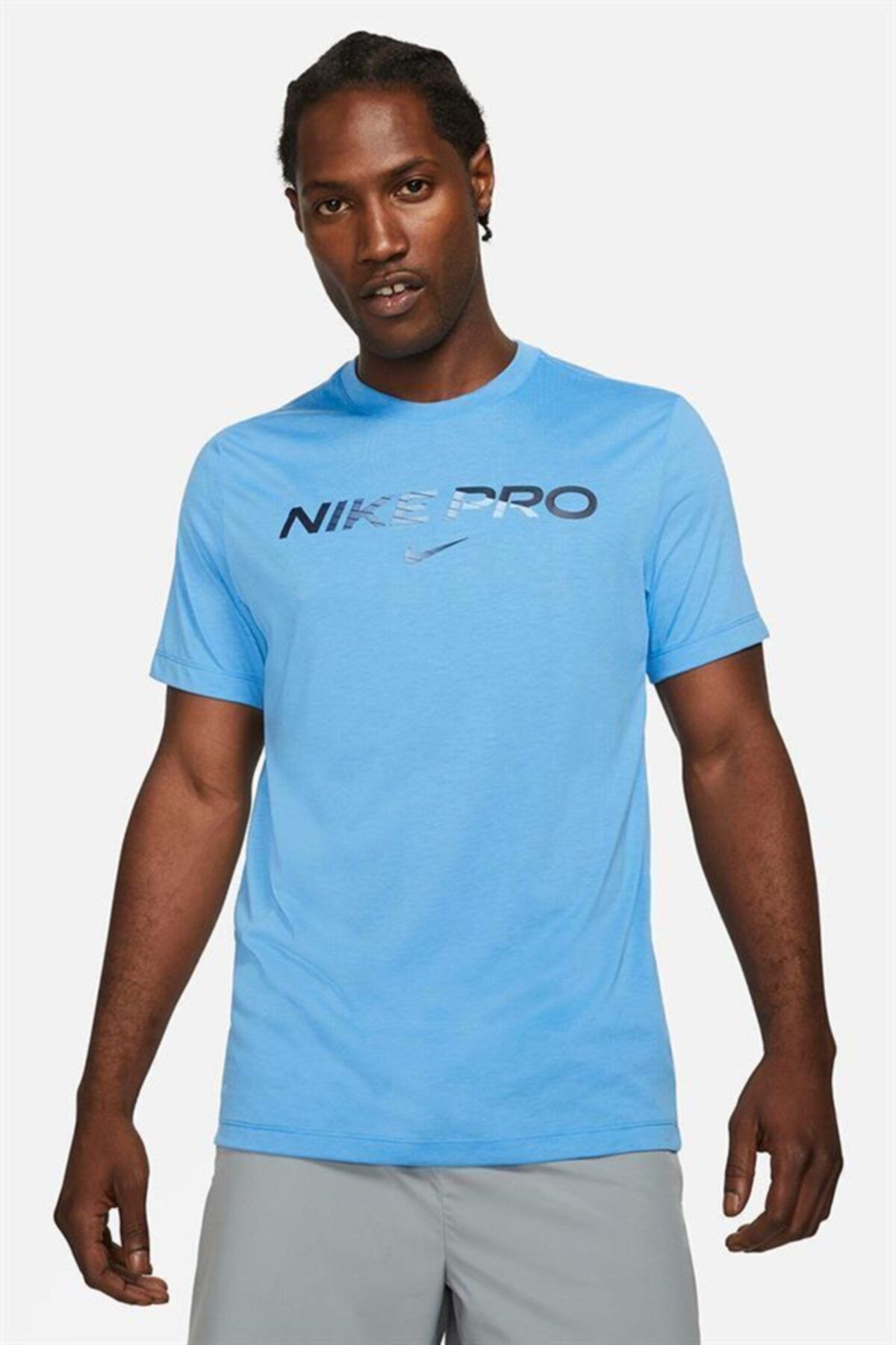 Nike Pro Db Erkek Spor Mavi Tişört Da1587-462
